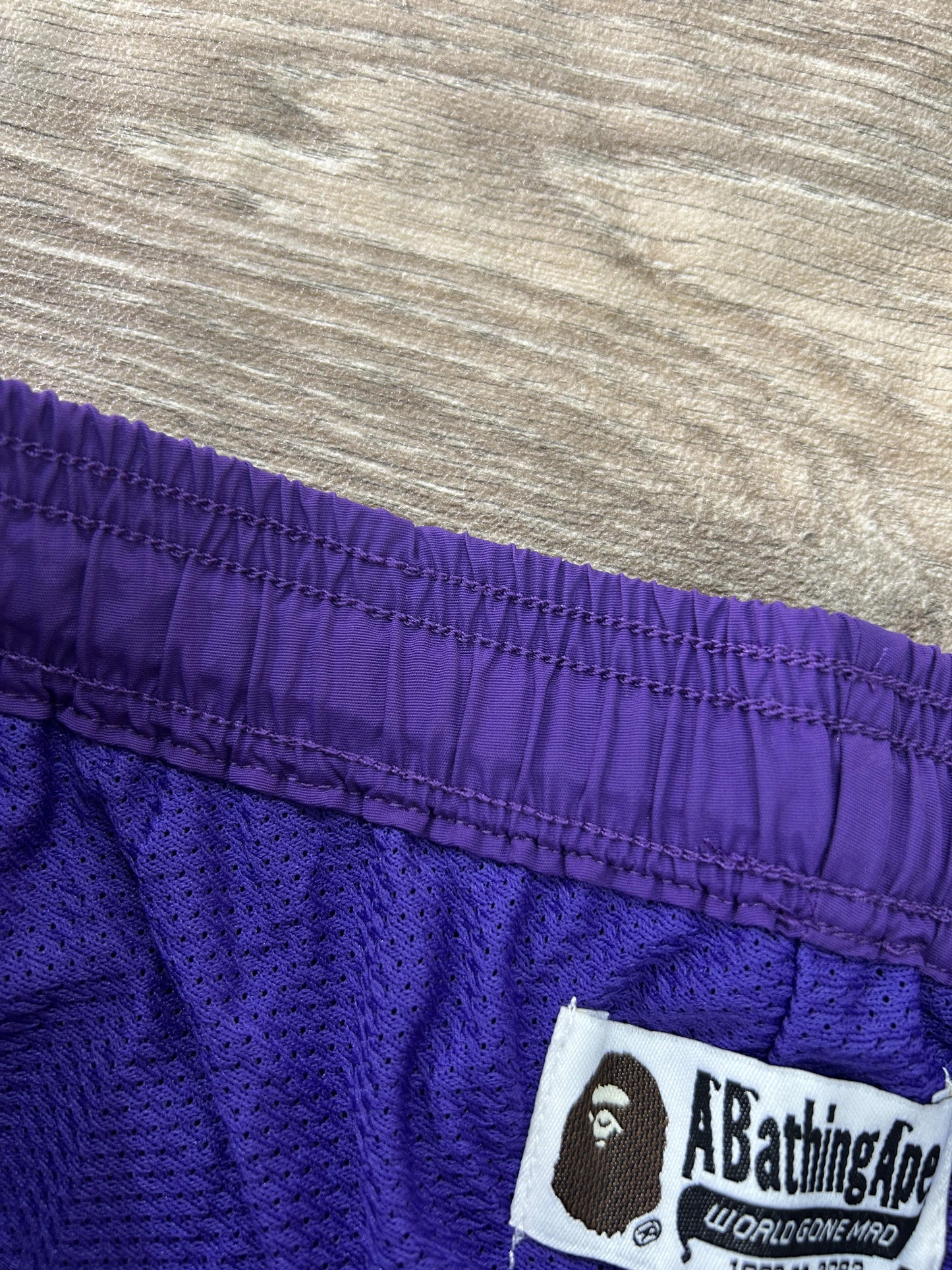 Bape logo print shorts