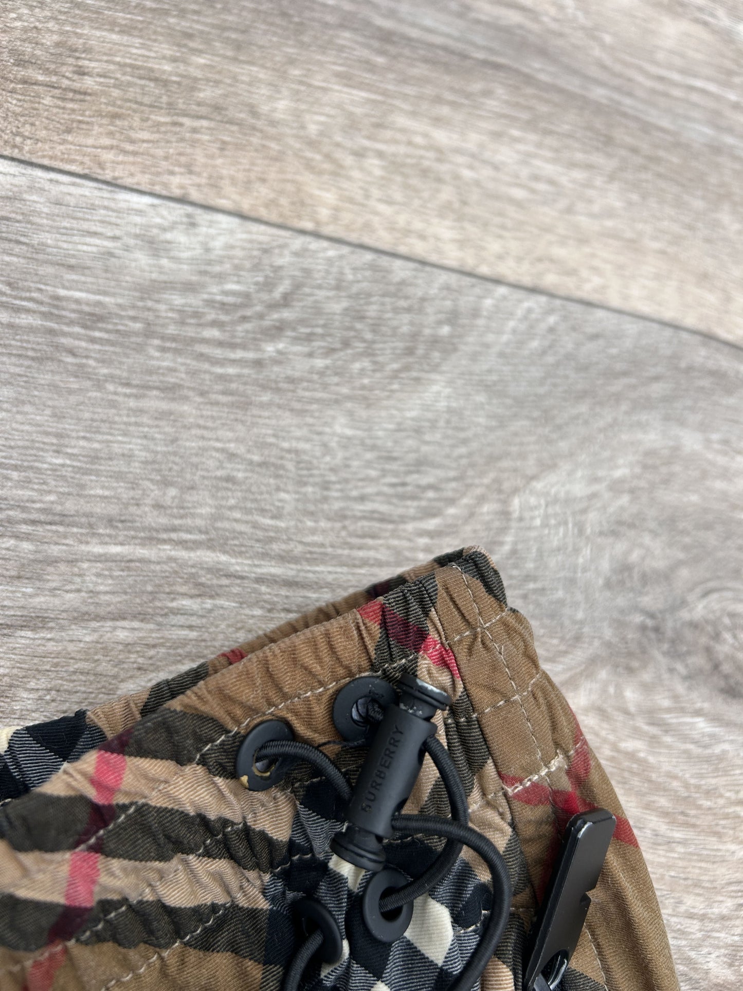 Burberry checkered logo shorts