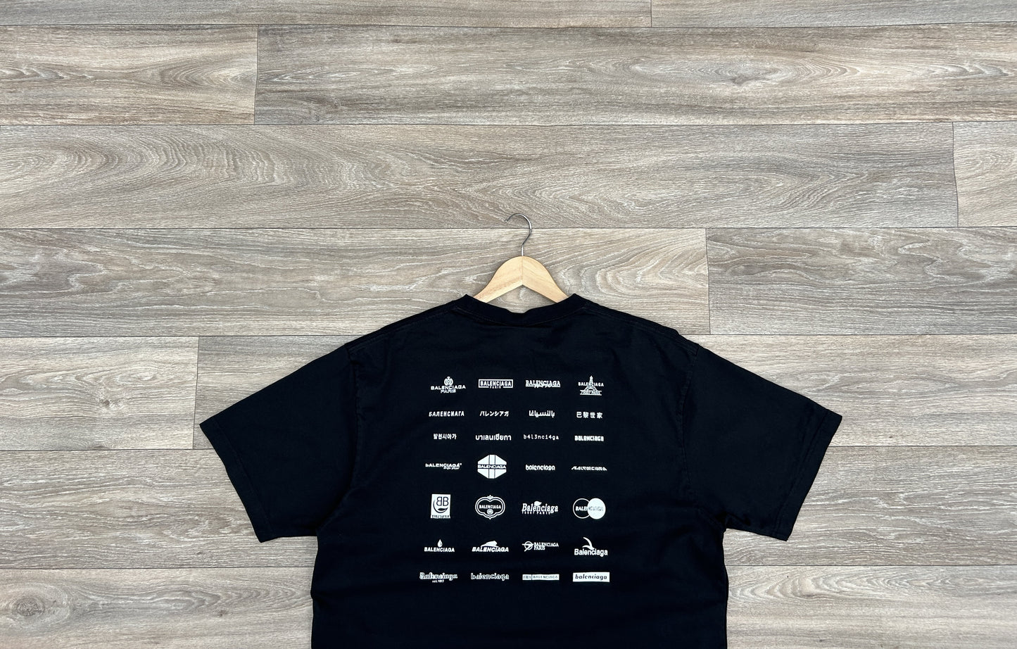 Balenciaga multi logo print tshirt