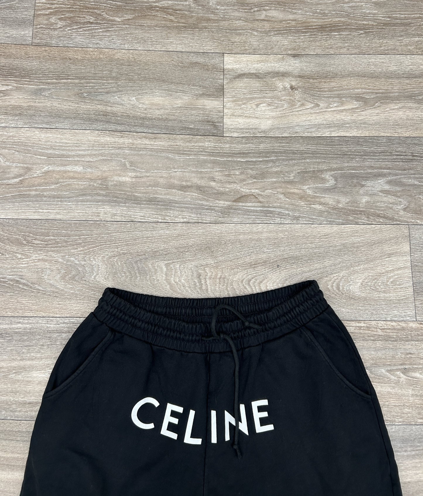 Celine logo print shorts