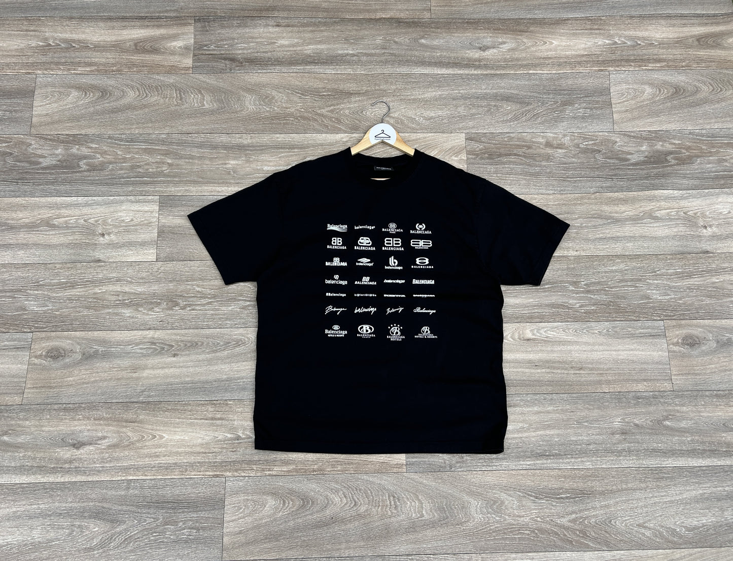 Balenciaga multi logo print tshirt