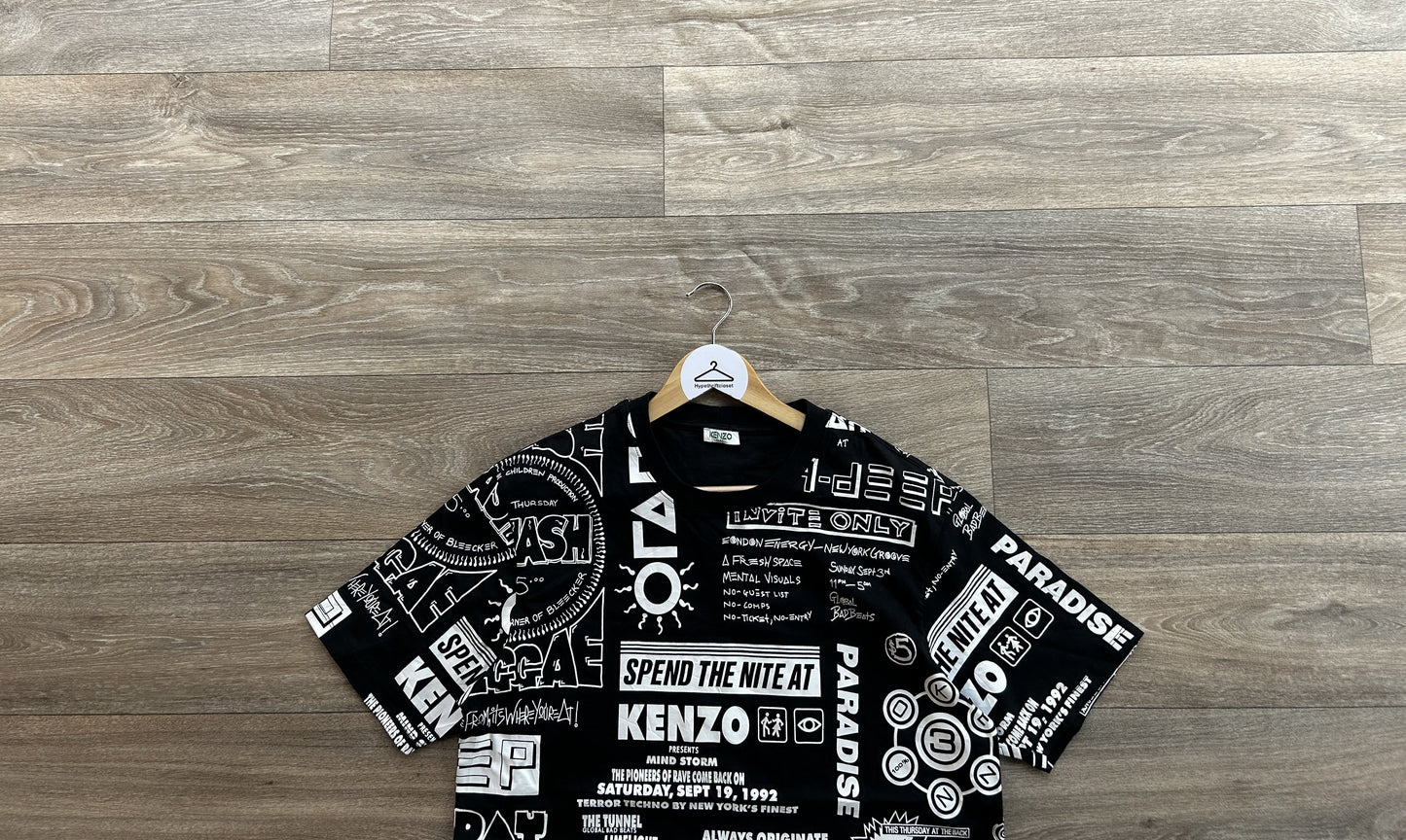 Kenzo multi logo print tshirt