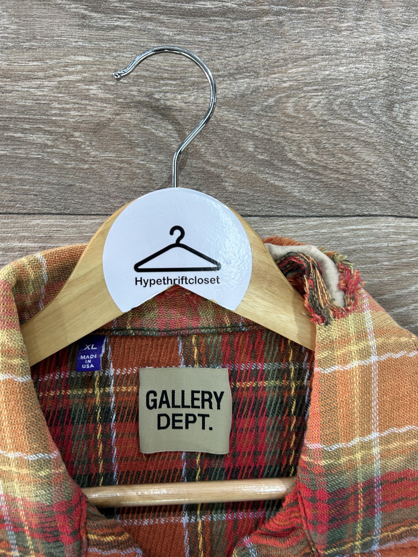 Gallery Dept distressed checkered button up shirt