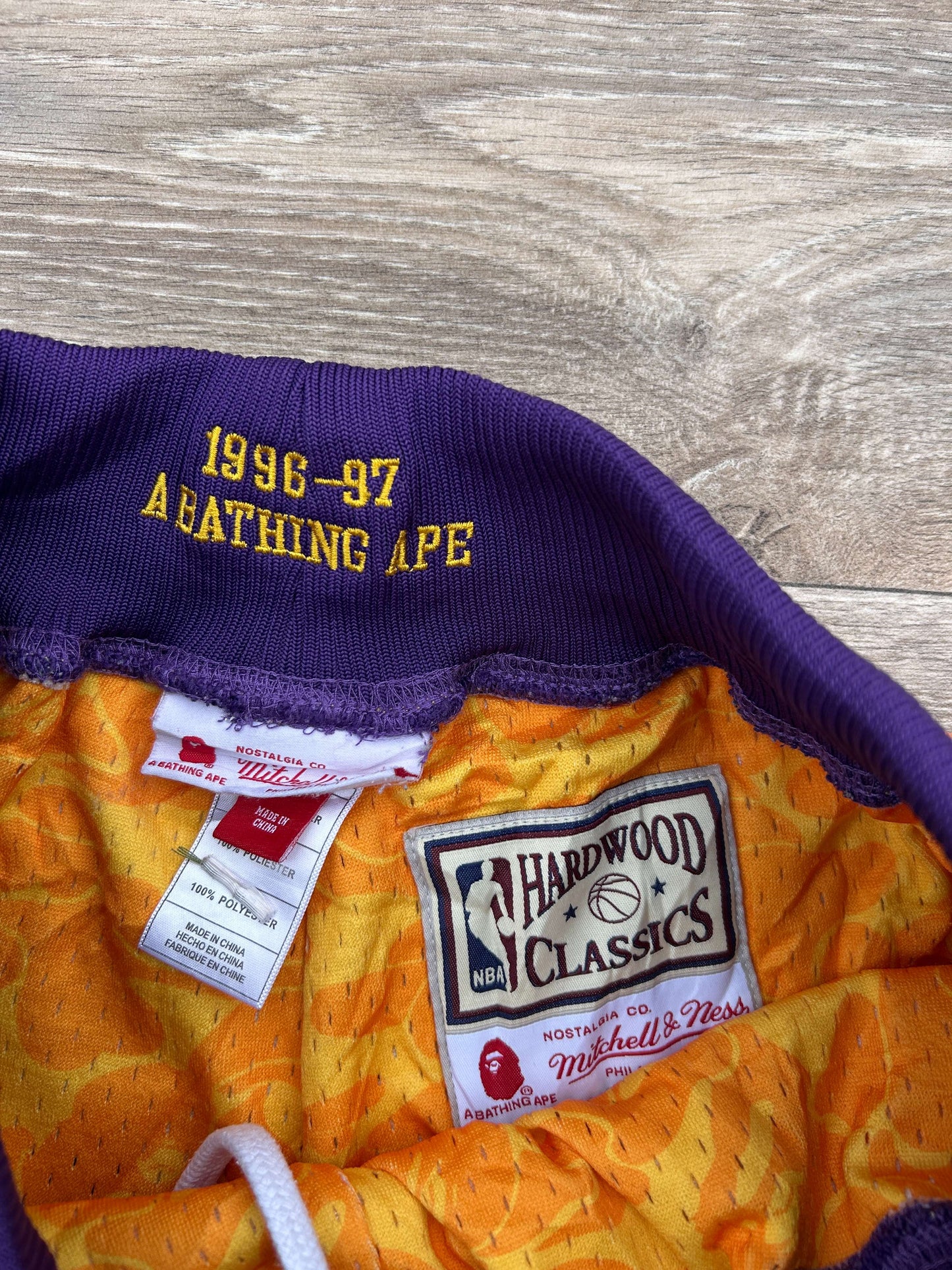 Bape x Mitchell & Ness basketball shorts