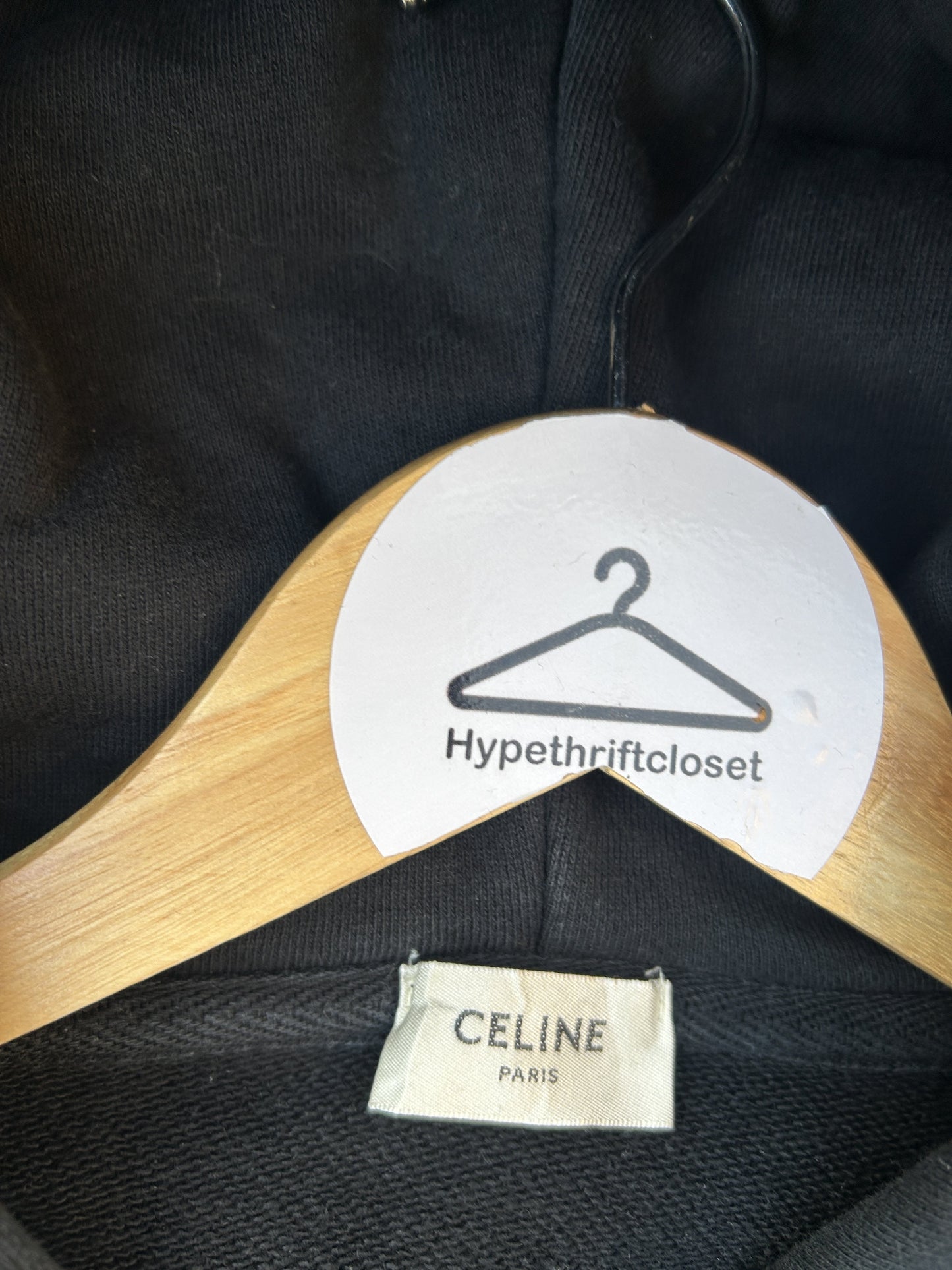 Celine Studded logo print hoodie