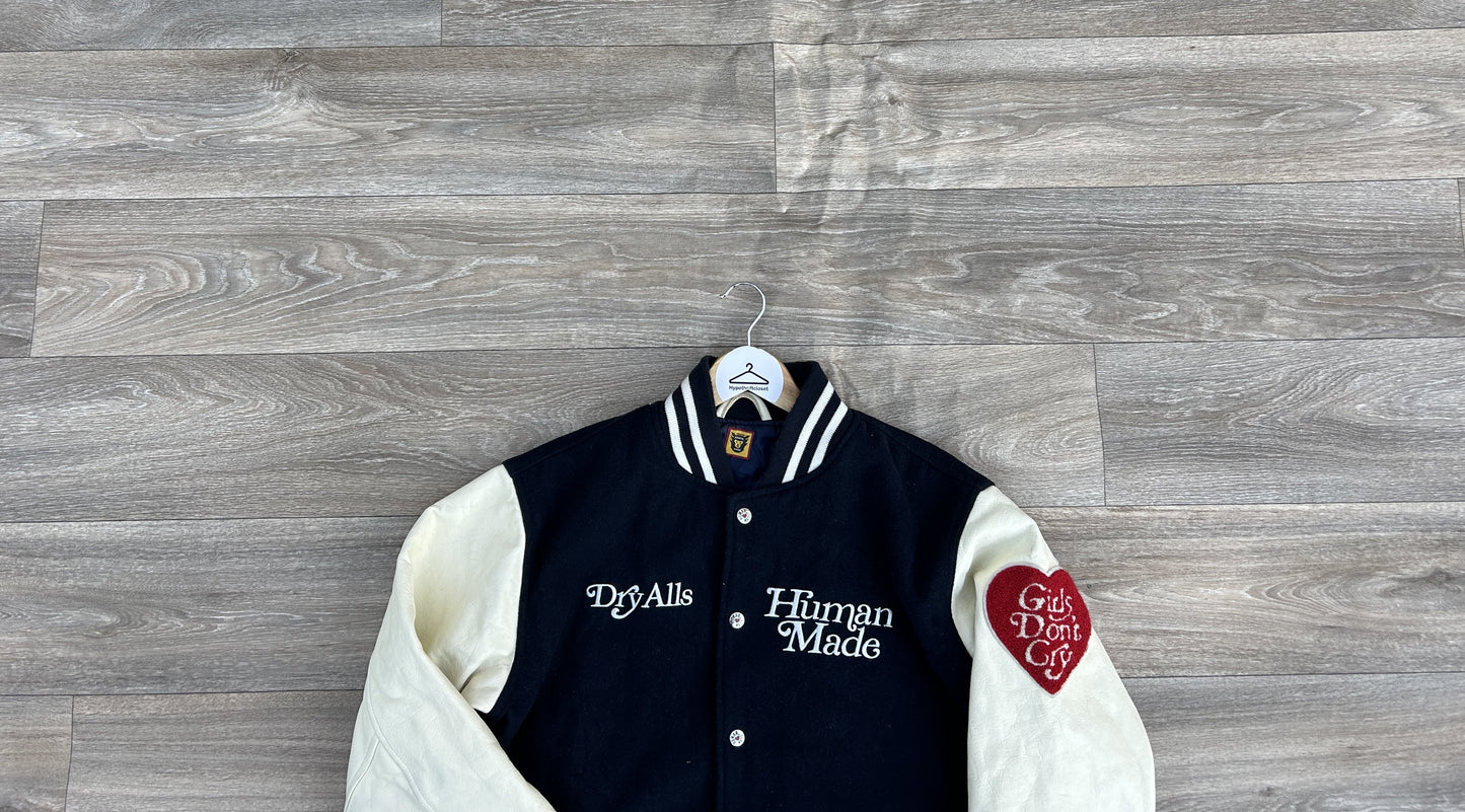 Human Made Girls Don't Cry varsity jacket