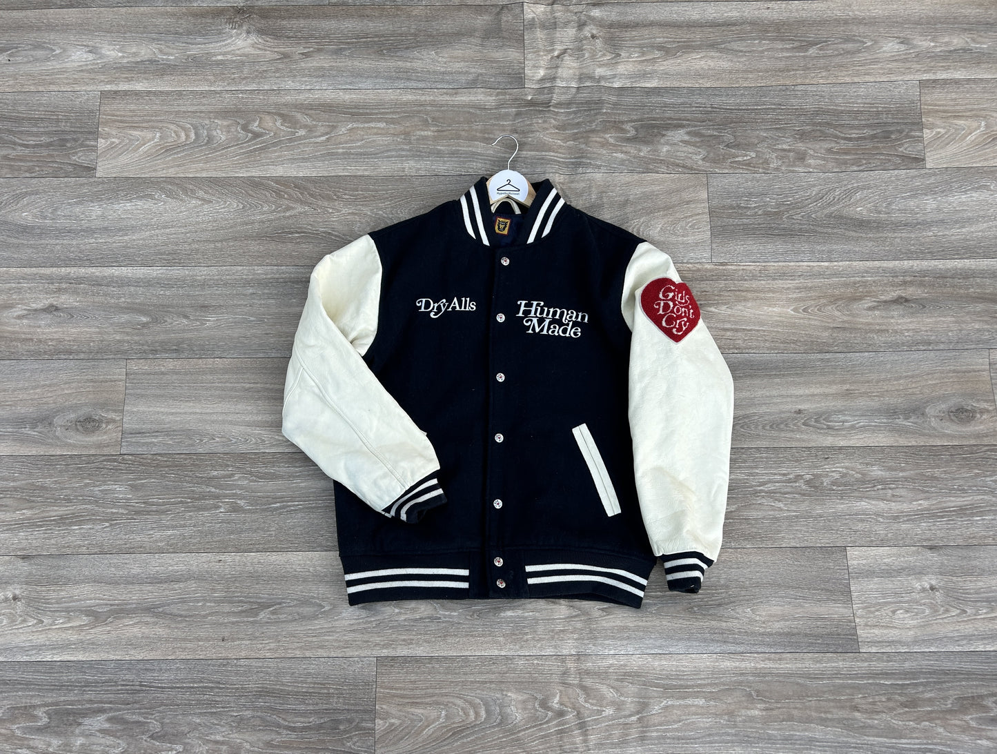 Human Made Girls Don't Cry varsity jacket