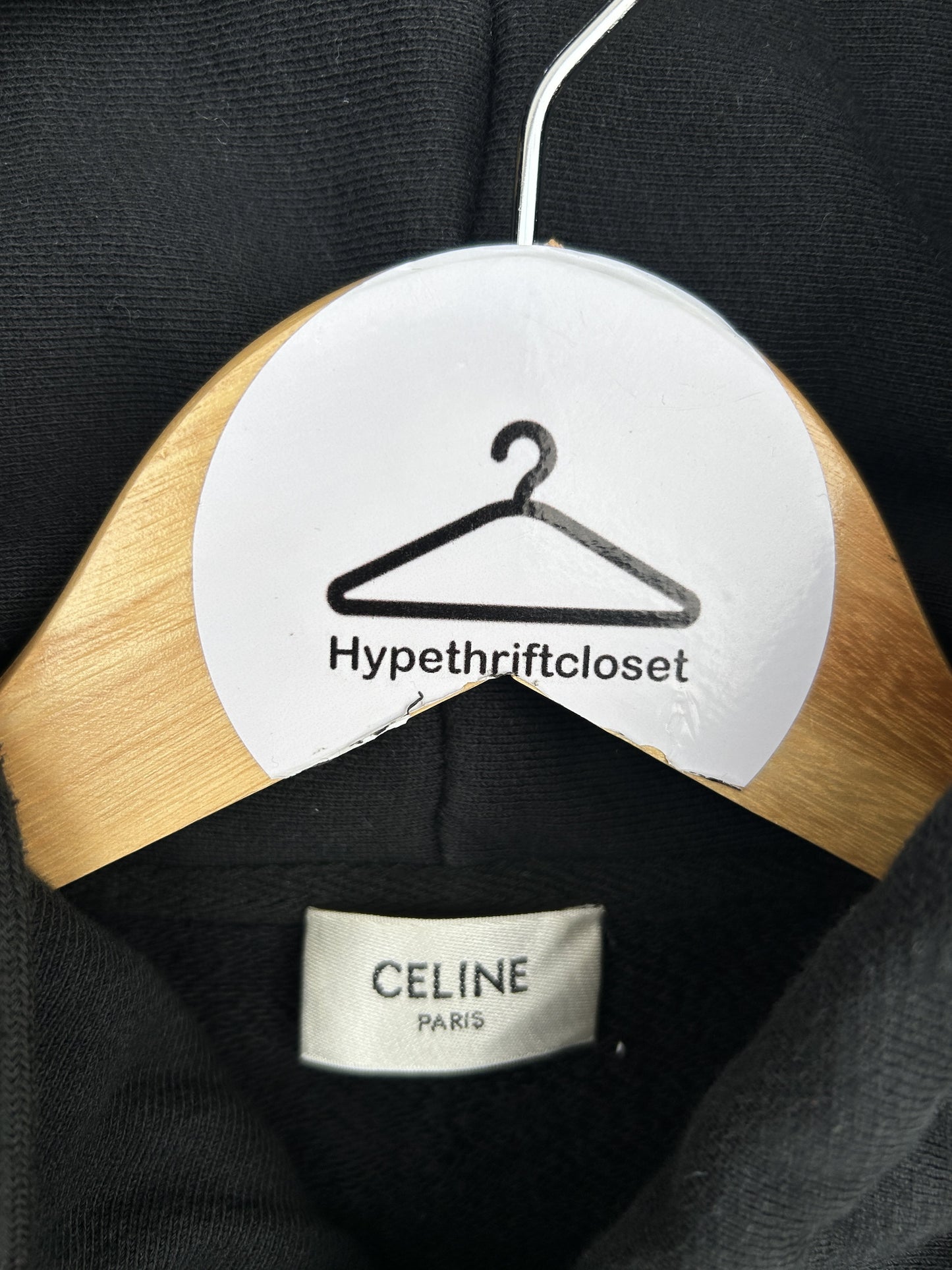 Celine logo print hoodie