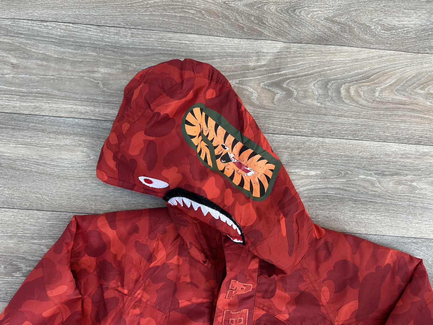 Bape shark camo logo jacket