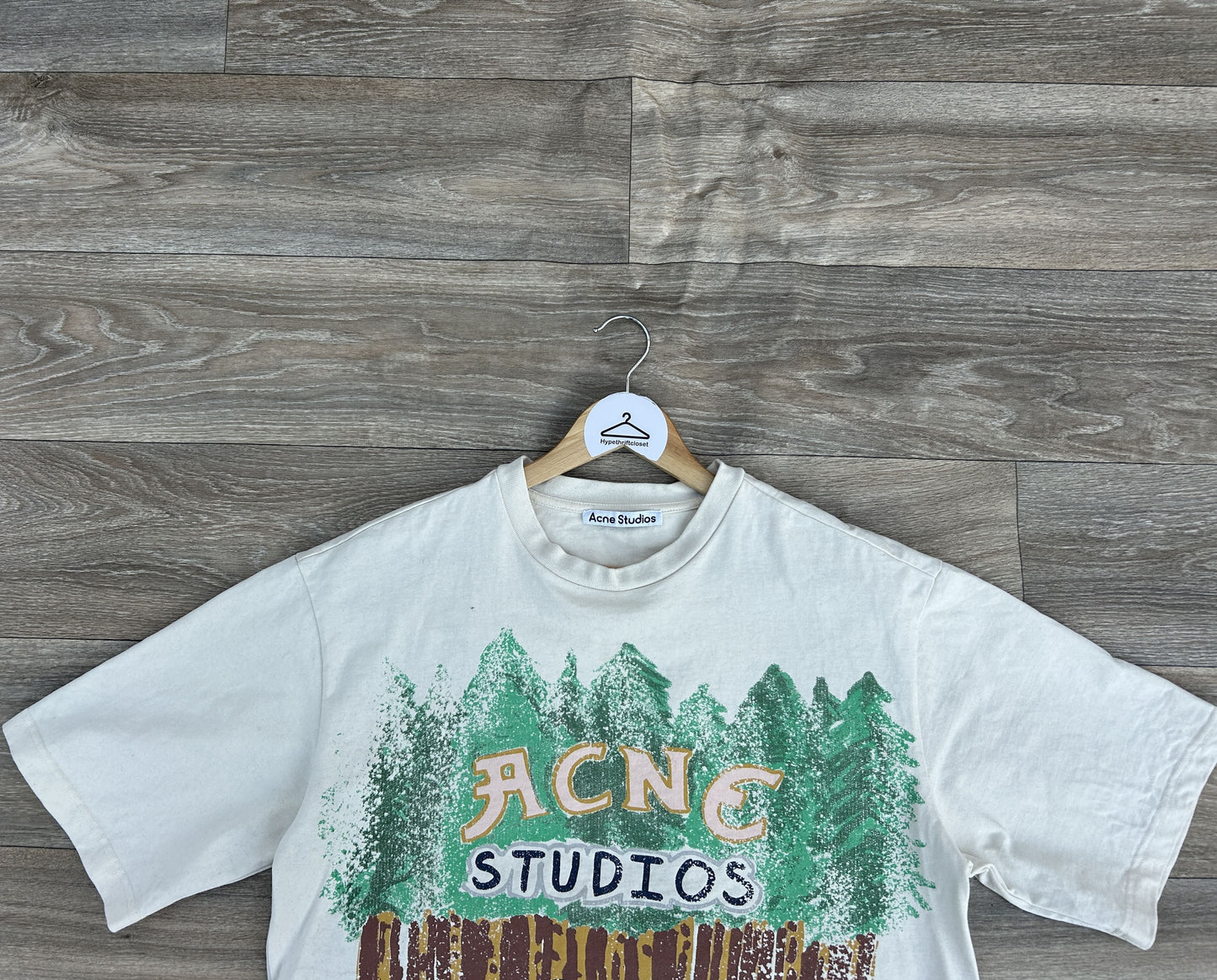Acne Studios bear logo print shirt