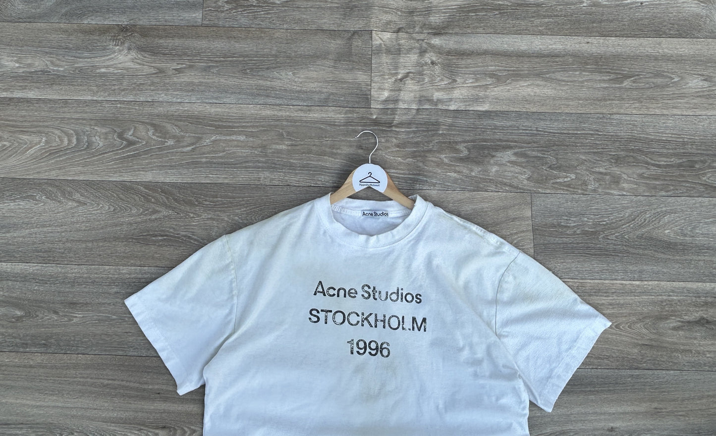 Acne Studios stockholm 1996 logo print tshirt