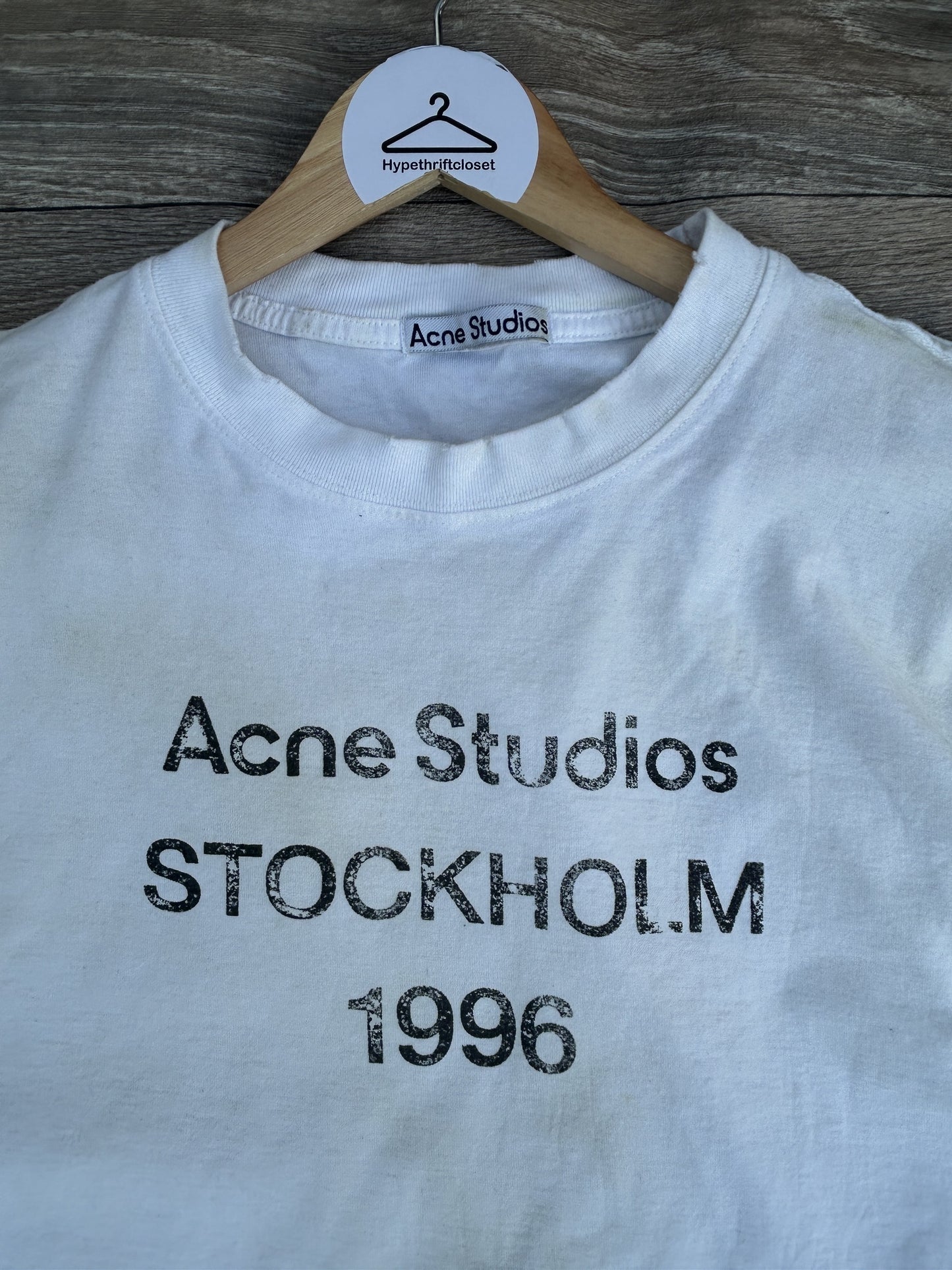 Acne Studios stockholm 1996 logo print tshirt