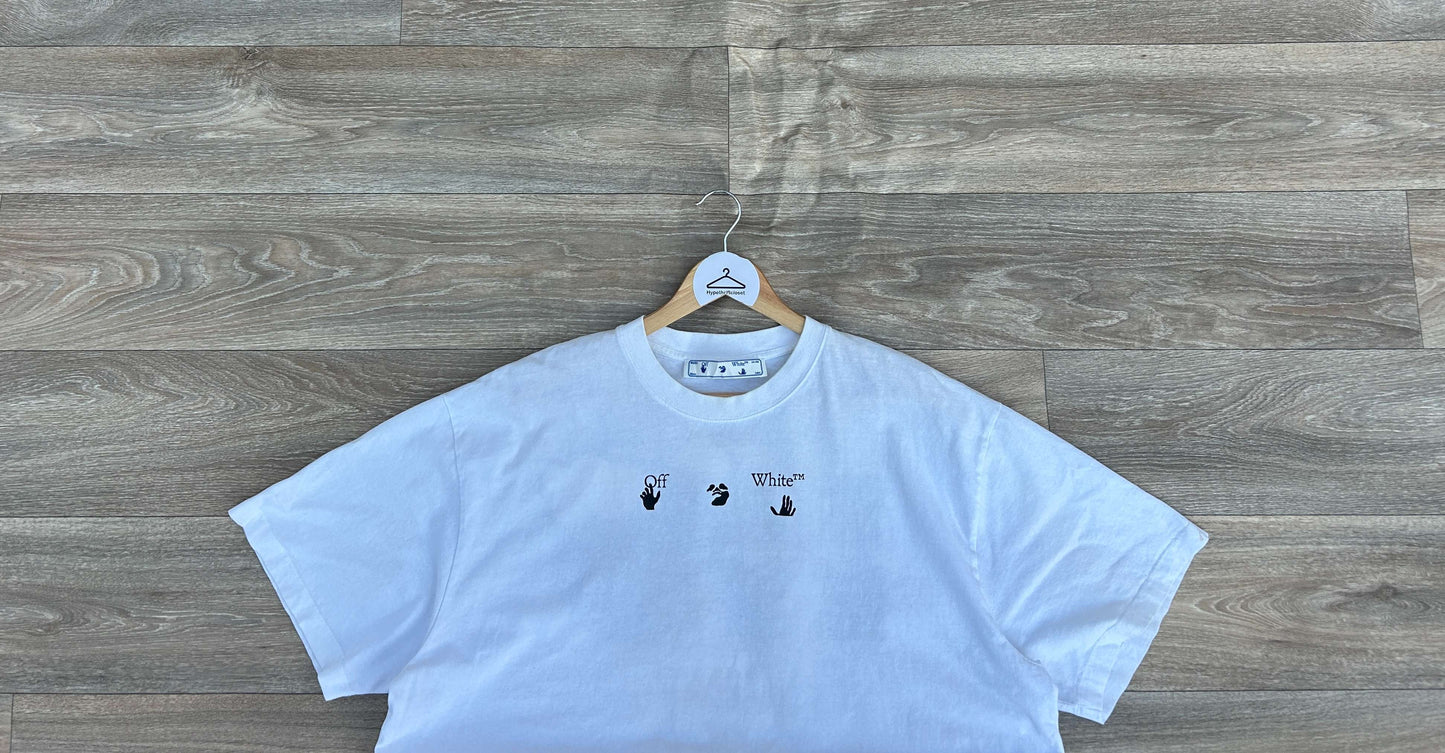 Off-White world peace logo print tshirt