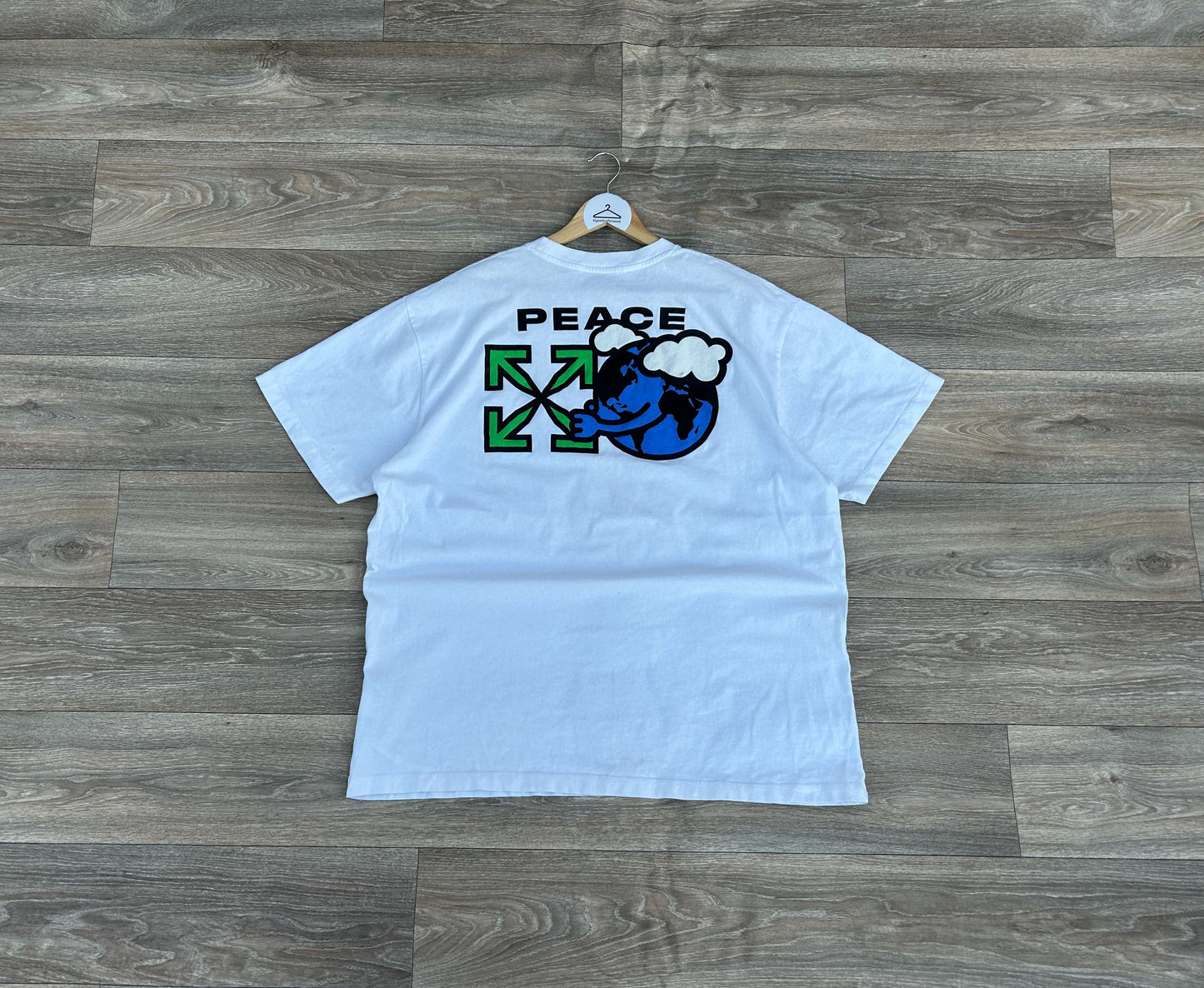 Off-White world peace logo print tshirt