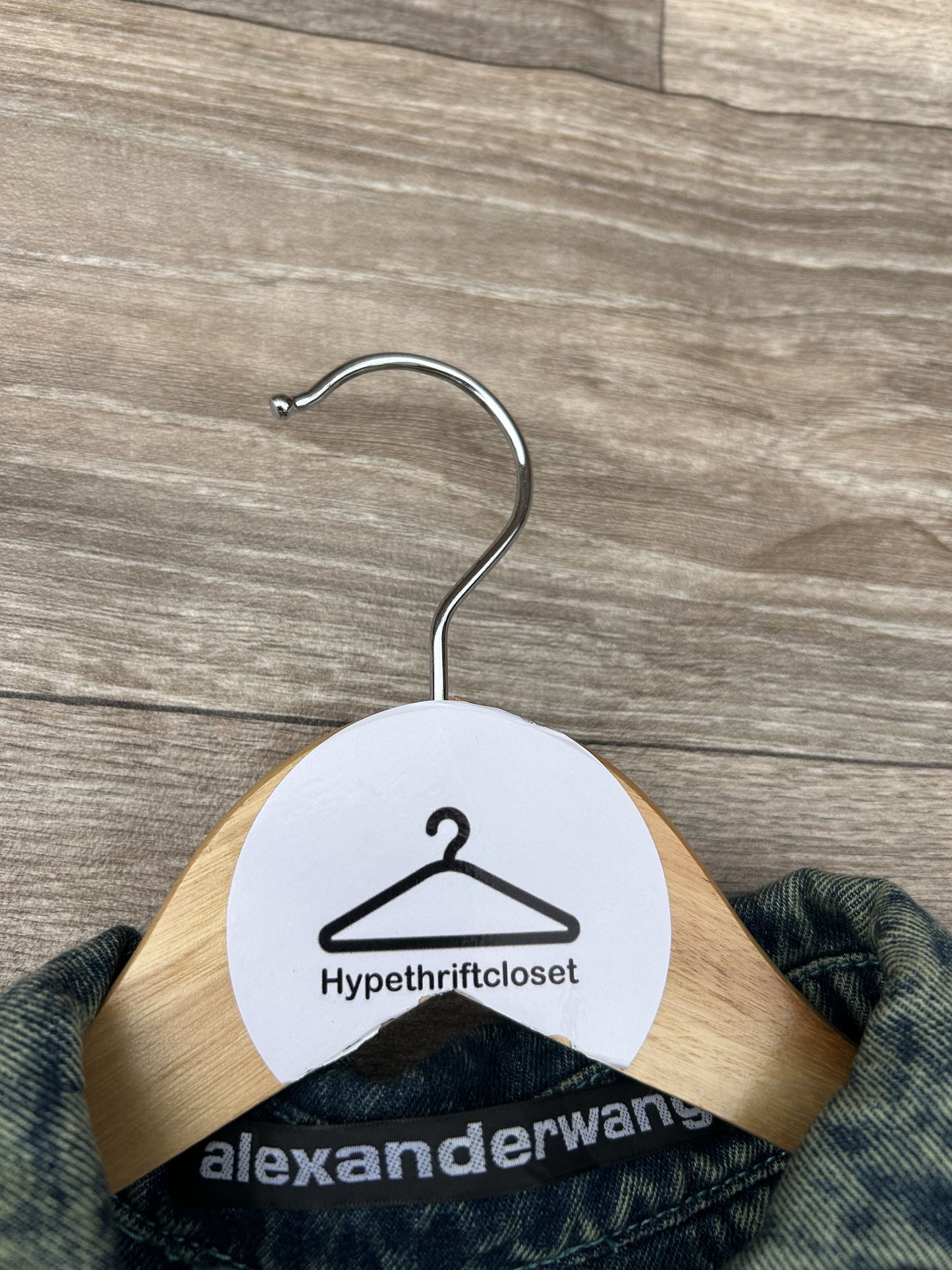 Alexander Wang logo print denim shirt