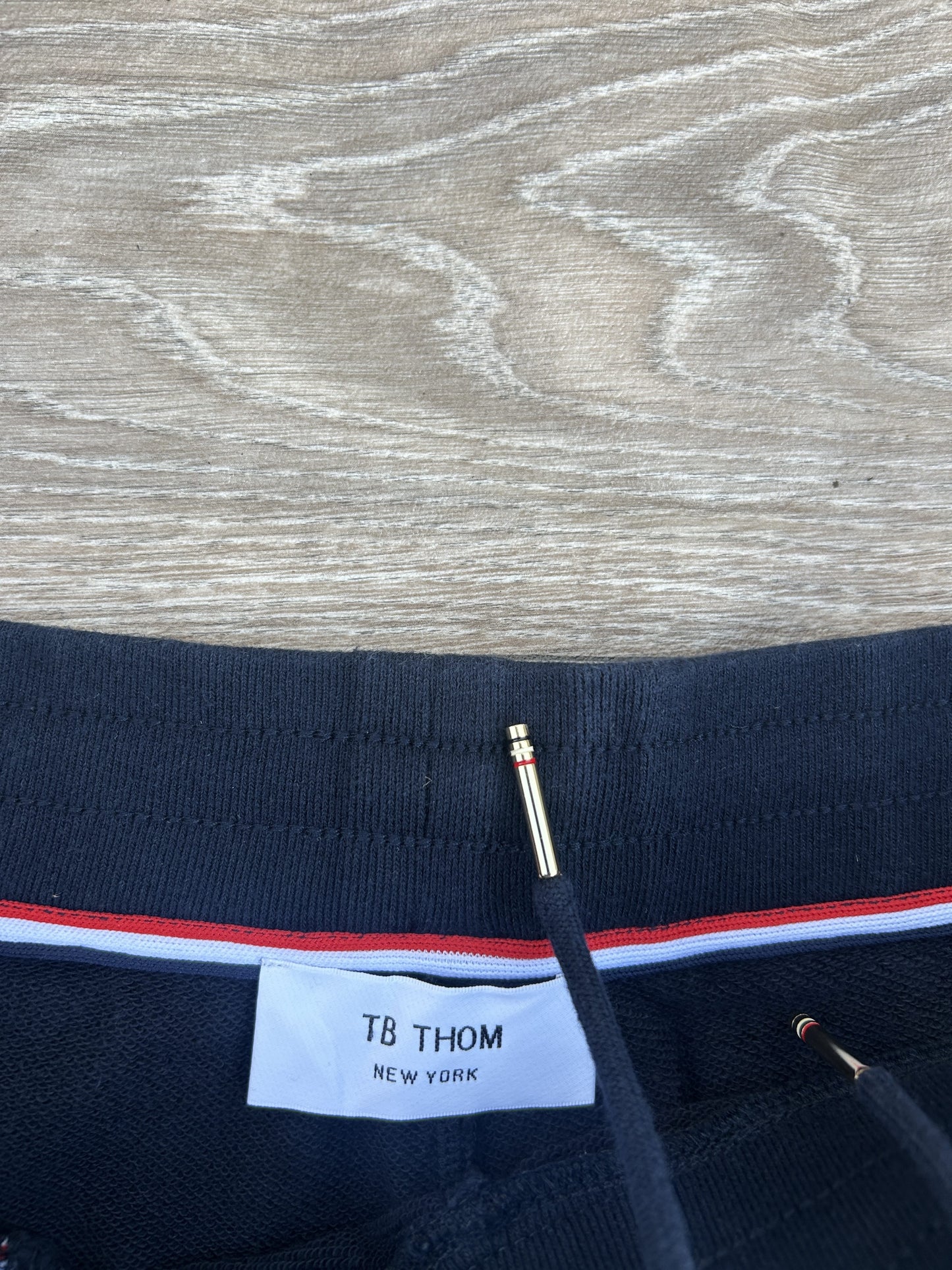 Thom Browne logo shorts