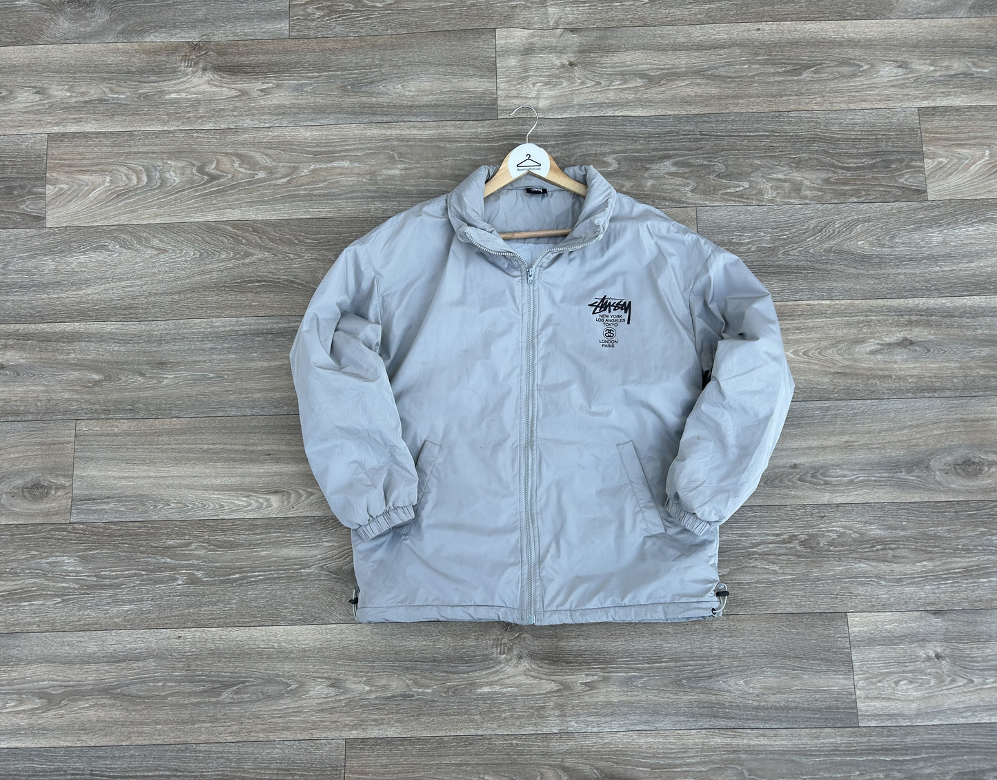 Stussy all cities logo print jacket