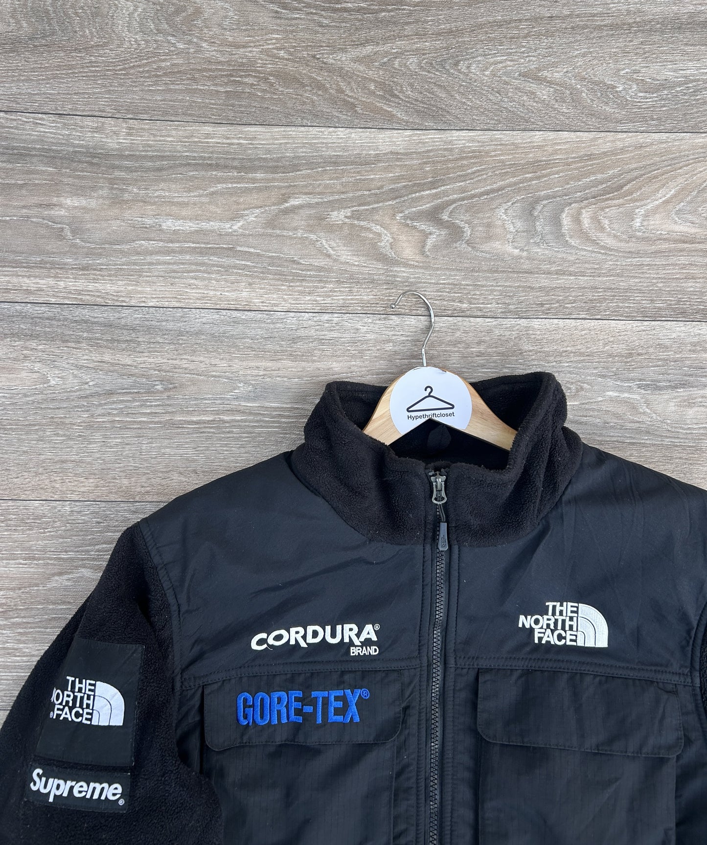 Supreme x TNF Cordura gore-tex panelled fleece jacket