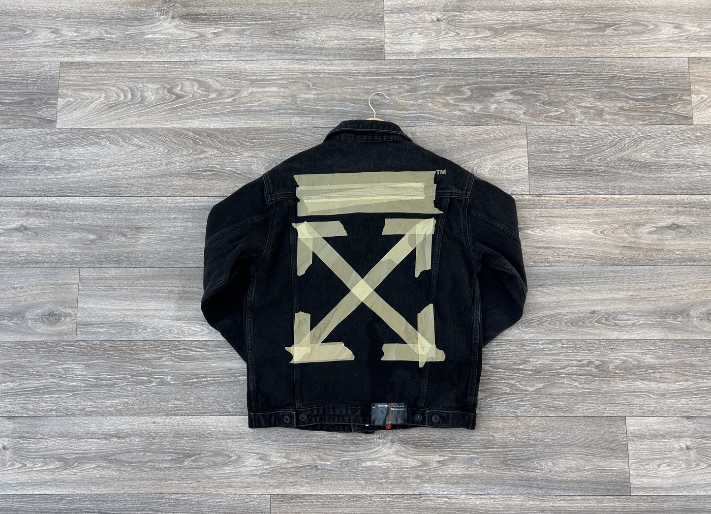 Off-White tape logo denim jacket