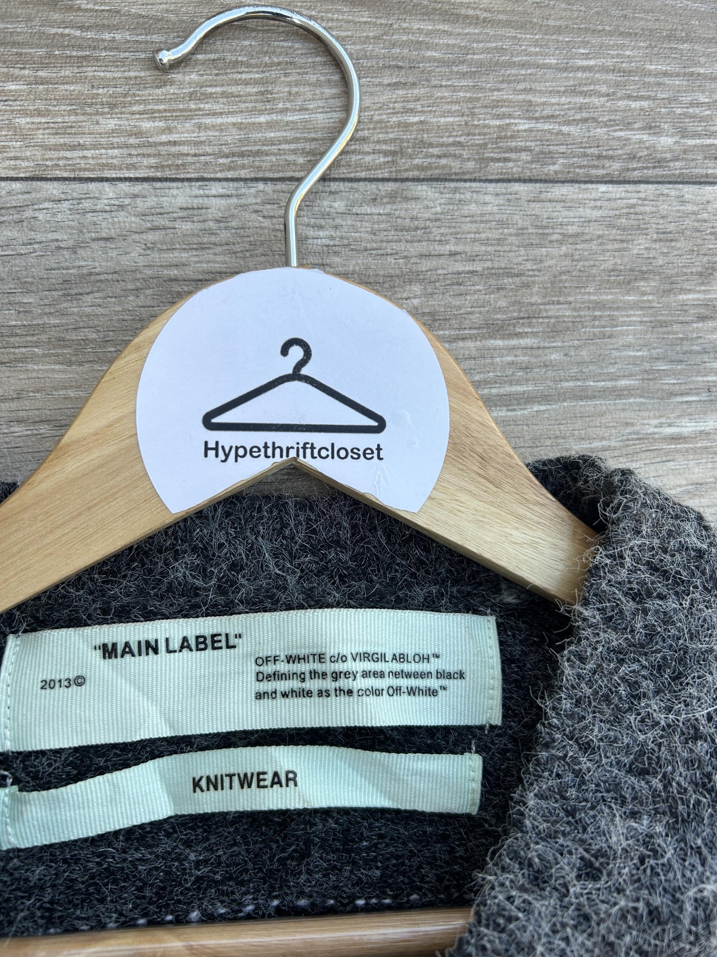 Off-White intarsia mohair logo sweater