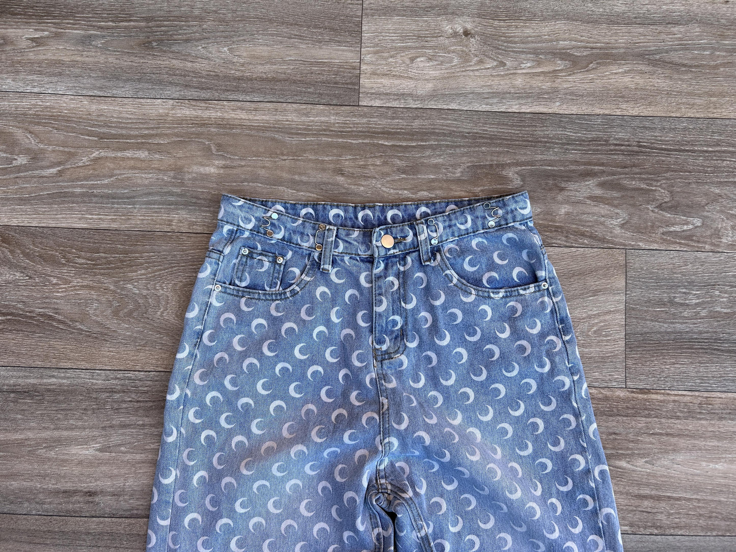 Vintage moon print jeans (not Marine Serre)