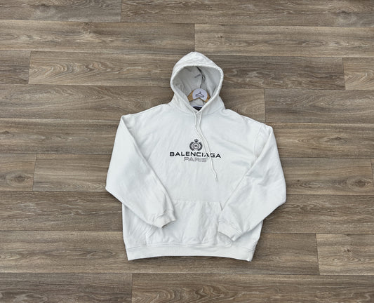 Balenciaga paris laurel logo print hoodie