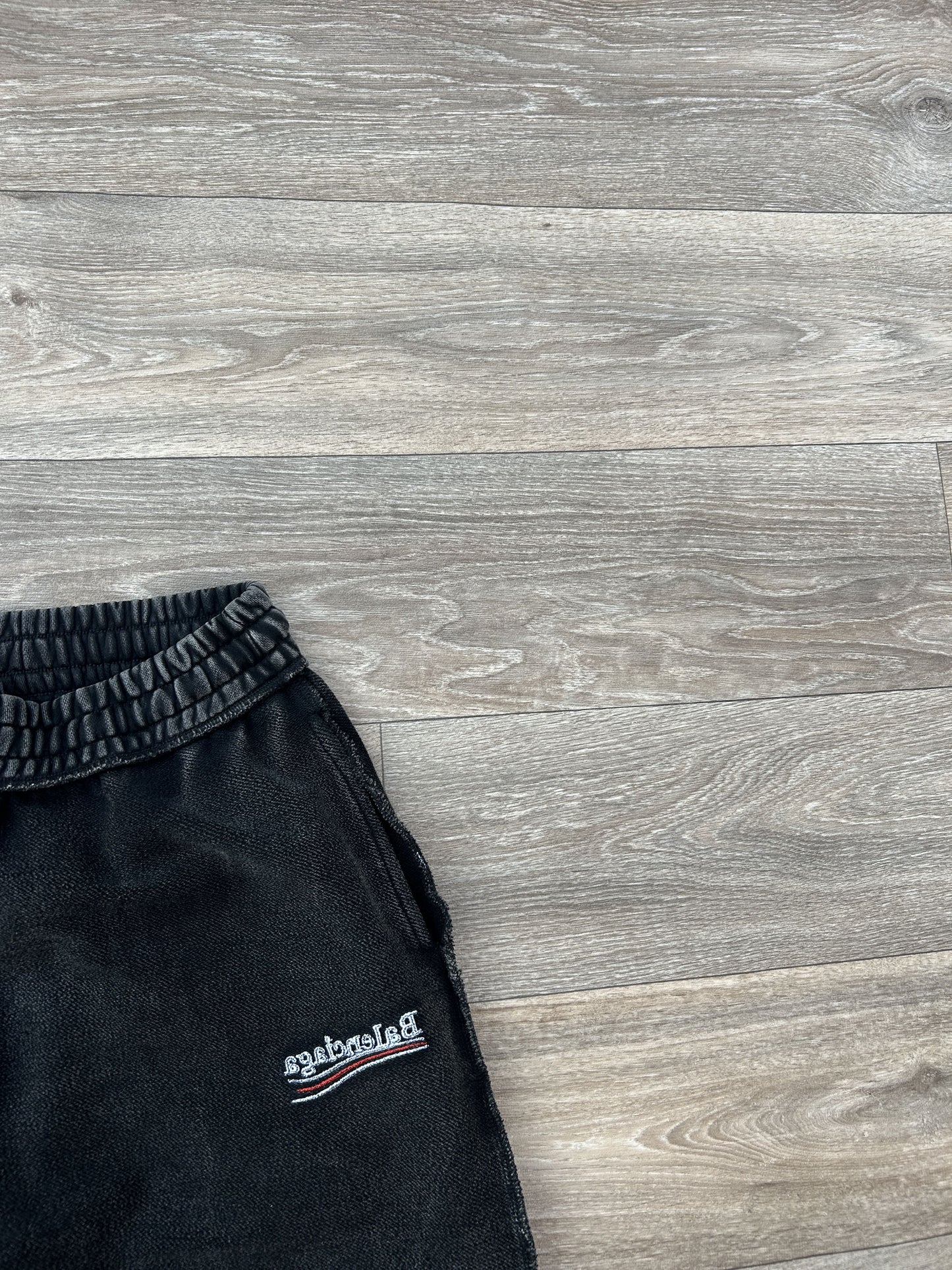 Balenciaga embroidered logo inside-out joggers