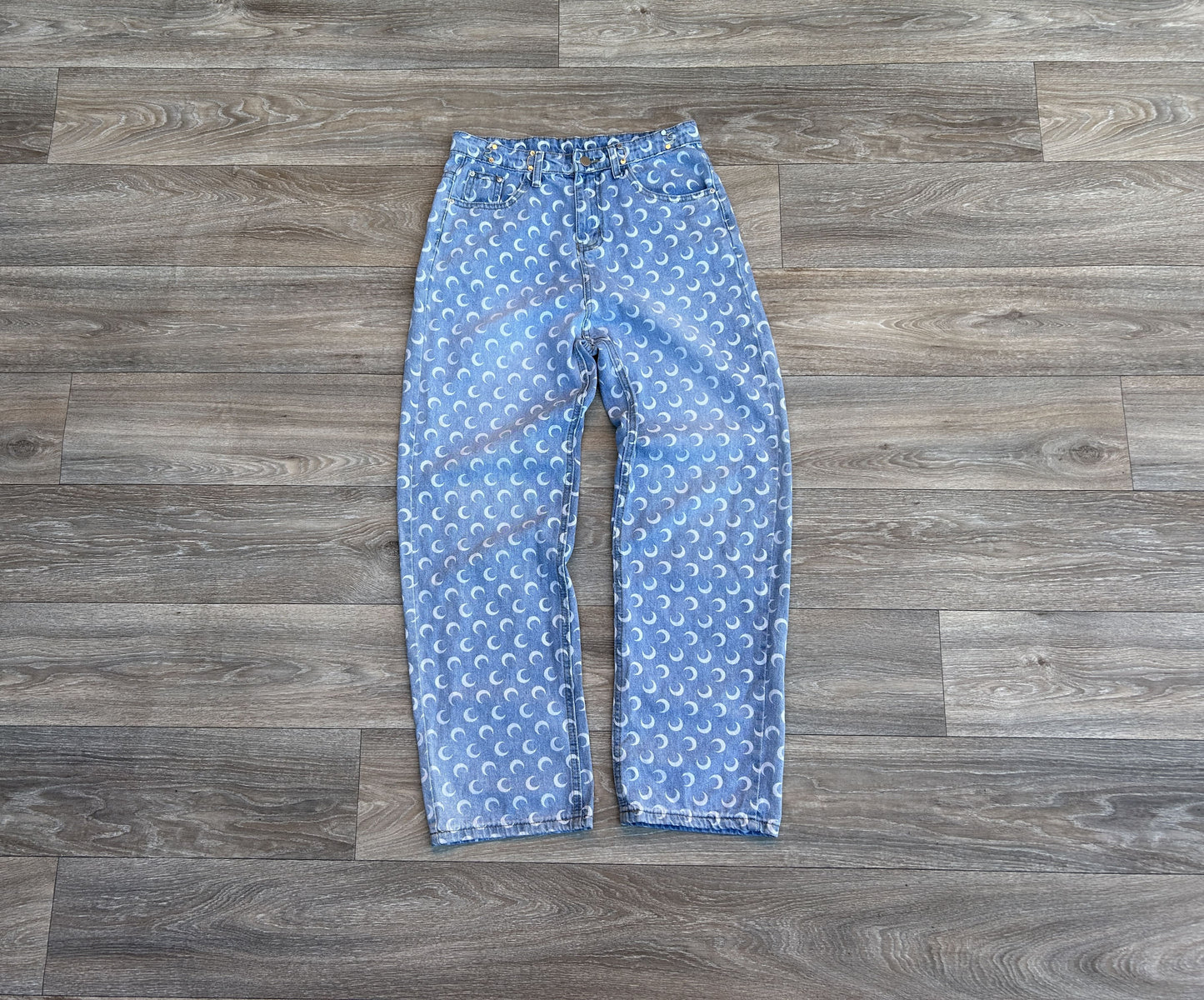 Vintage moon print jeans (not Marine Serre)