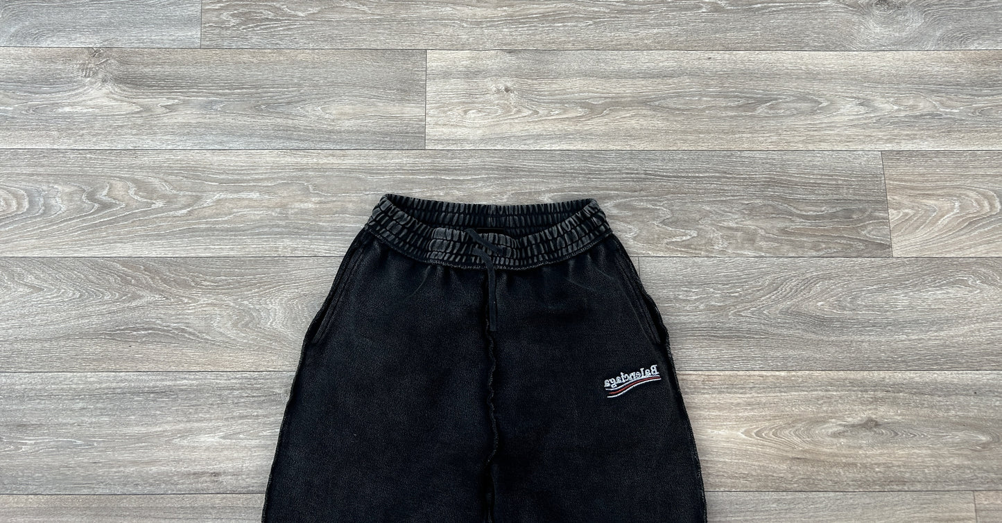 Balenciaga embroidered logo inside-out joggers
