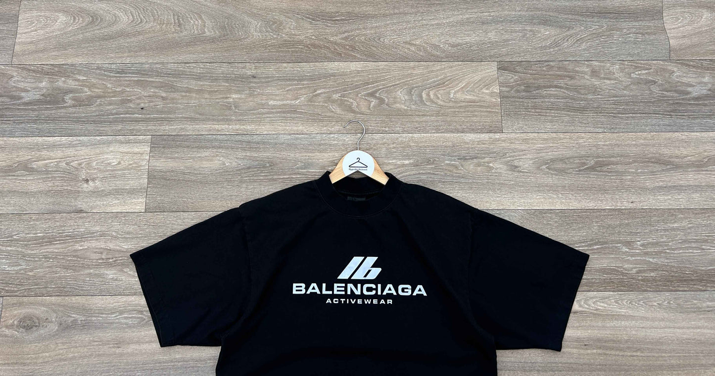 Balenciaga activewear reflective logo tshirt