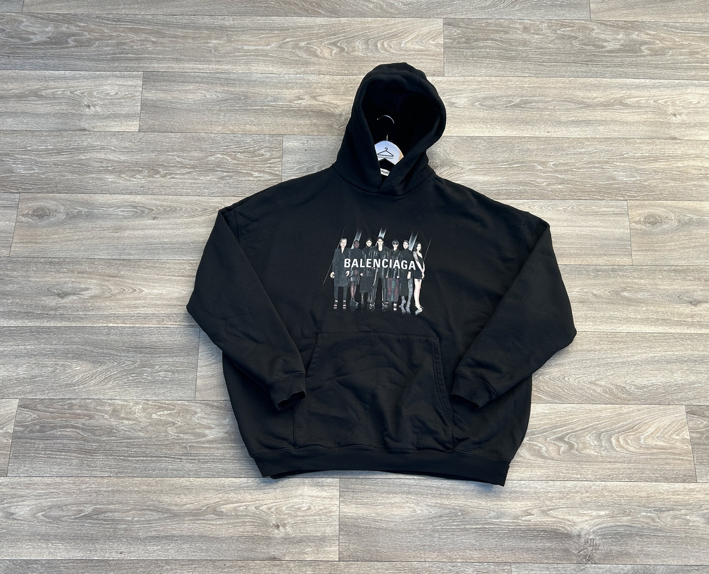 Balenciaga models logo print hoodie