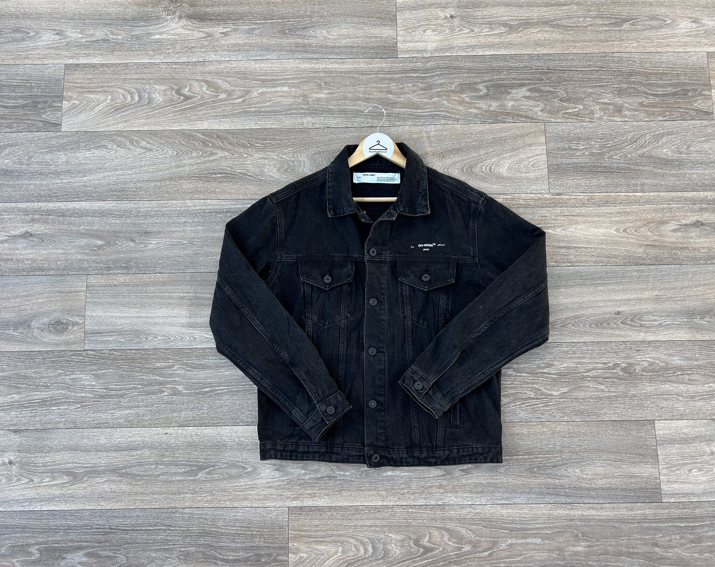 Off-White tape logo denim jacket