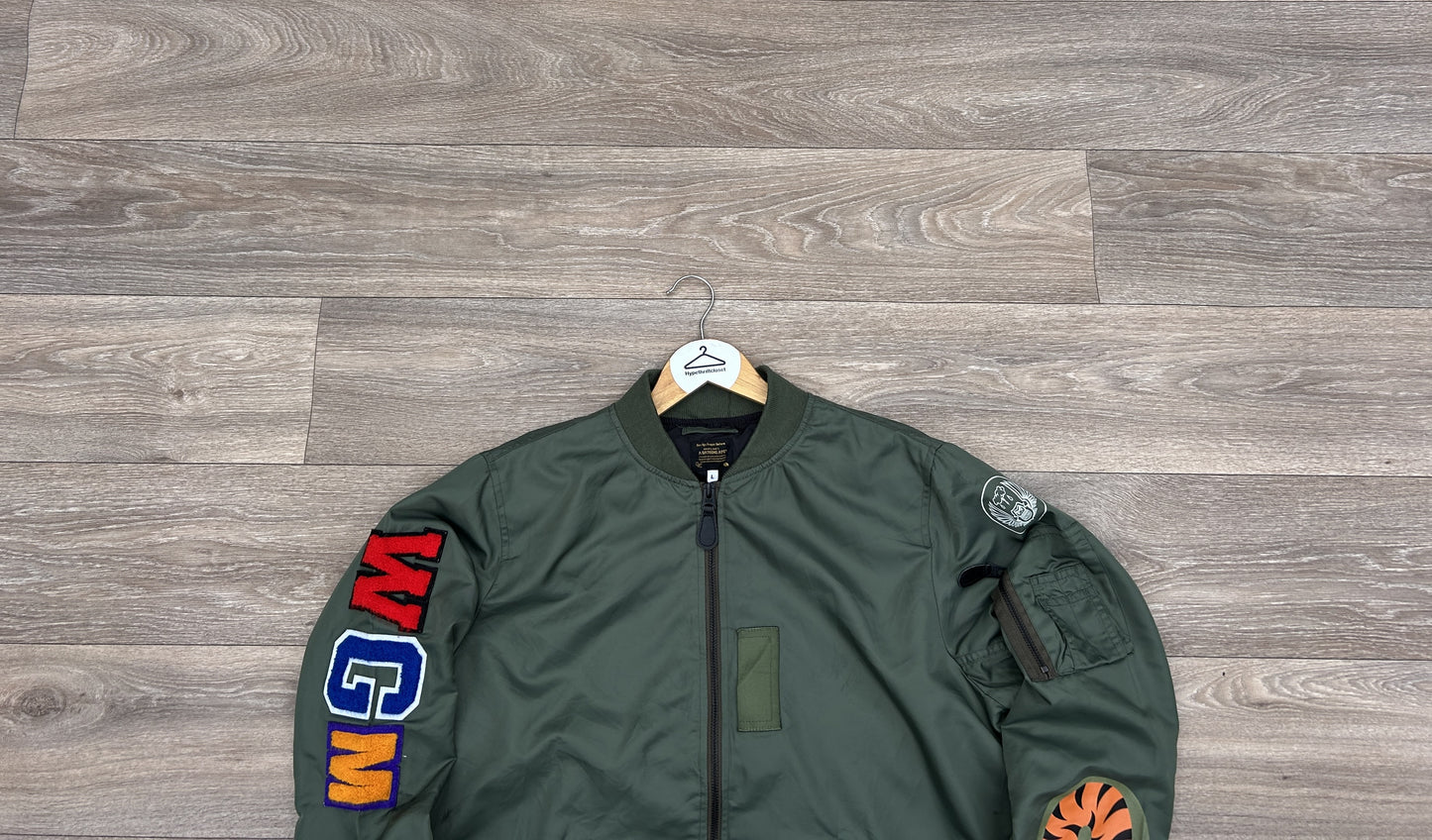 Bape Shark logo pilot jacket