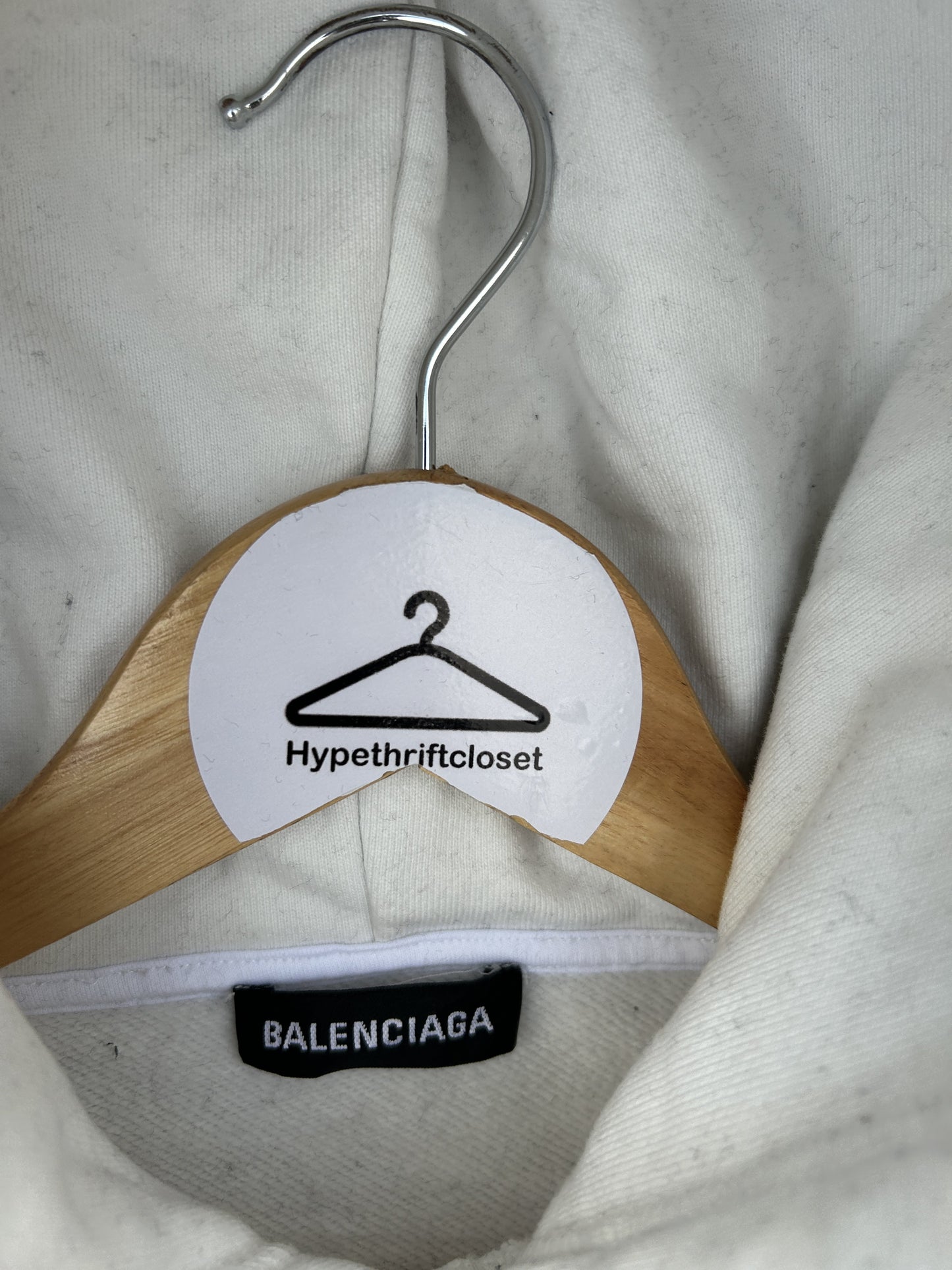 Balenciaga paris laurel logo print hoodie