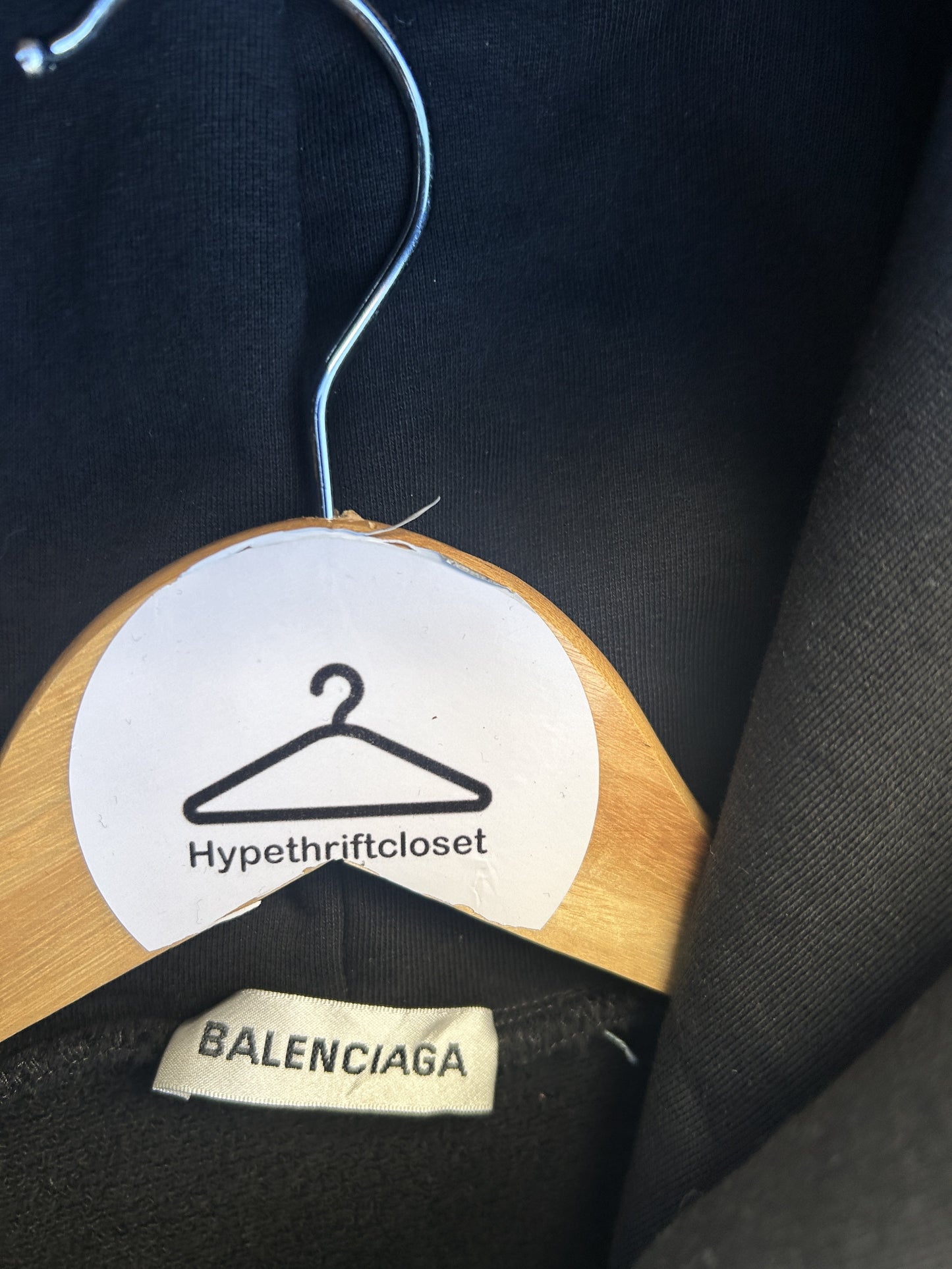 Balenciaga models logo print hoodie