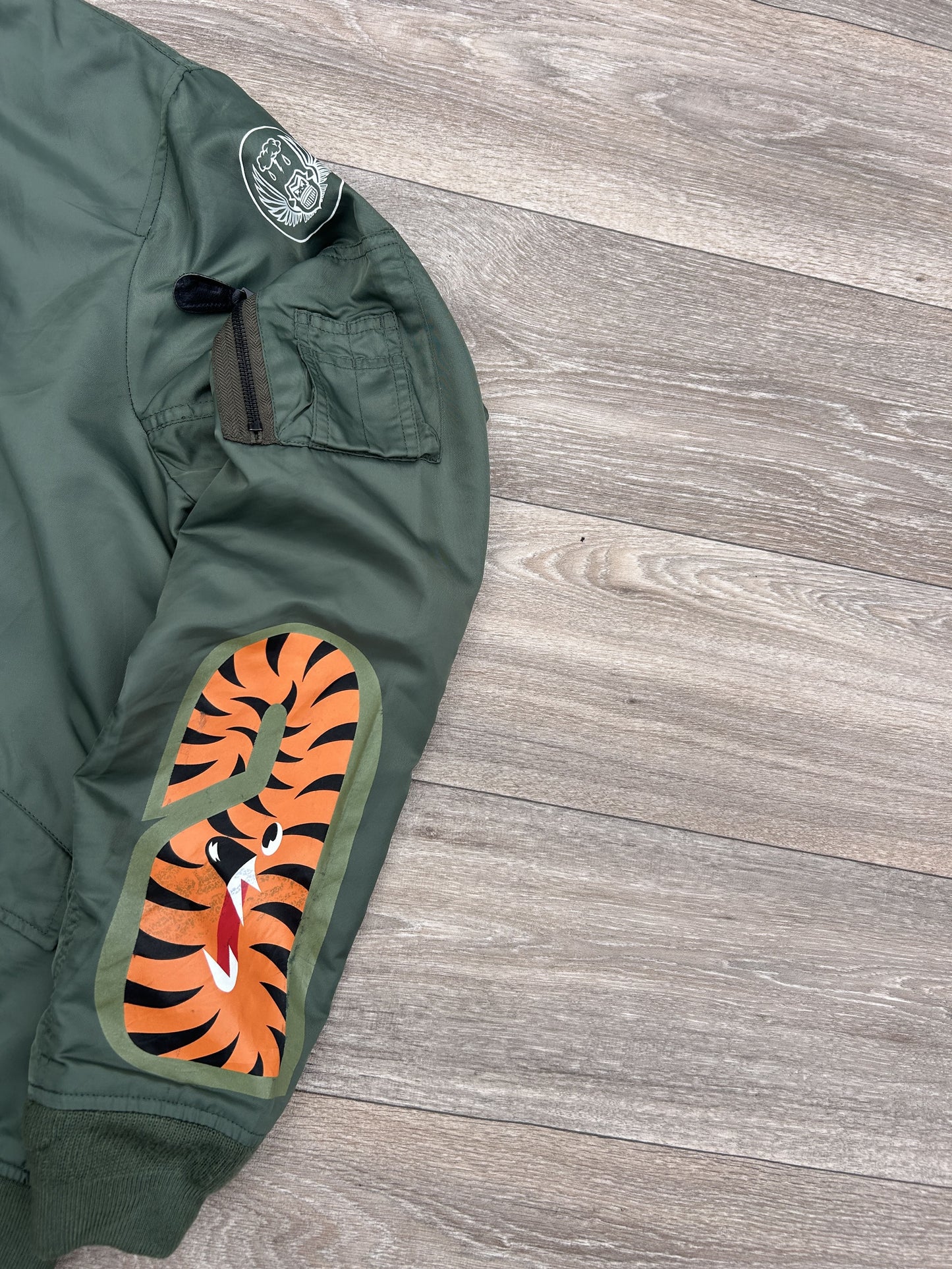 Bape Shark logo pilot jacket