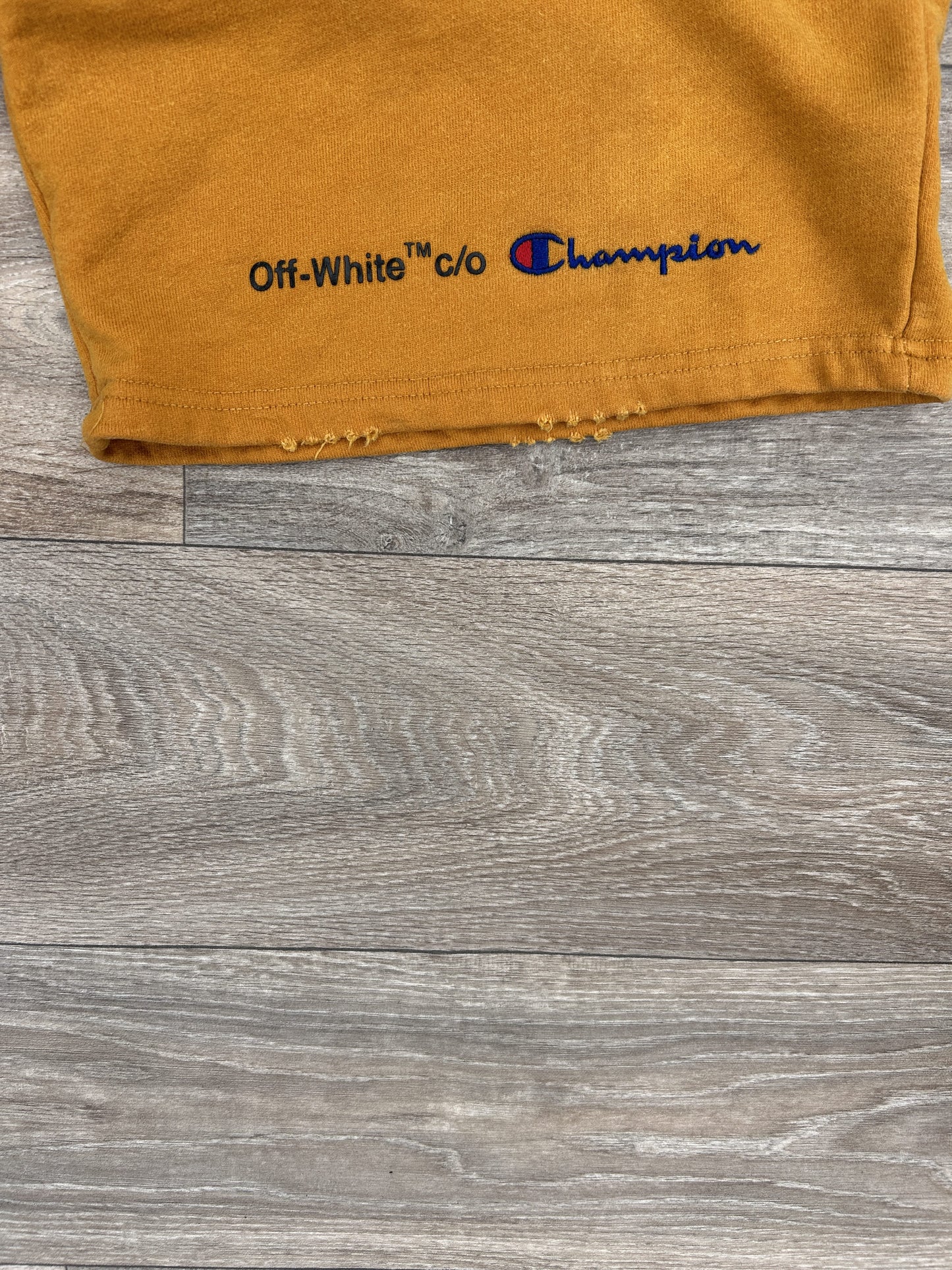 Off-White x Champion logo shorts