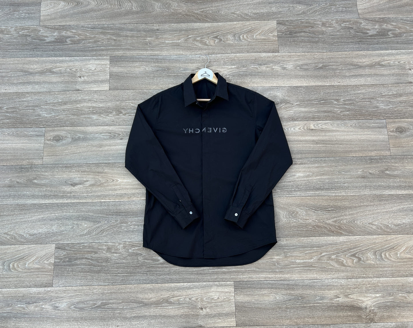 Givenchy logo print button up shirt