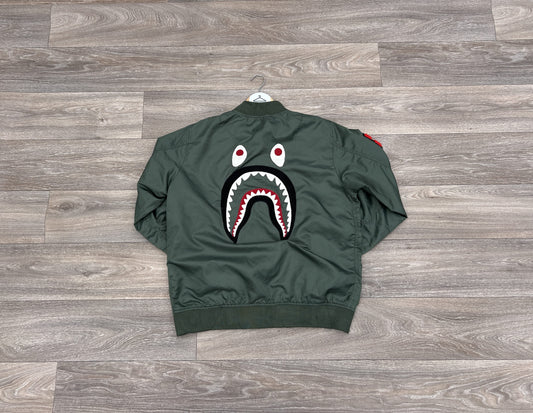 Bape Shark logo pilot jacket