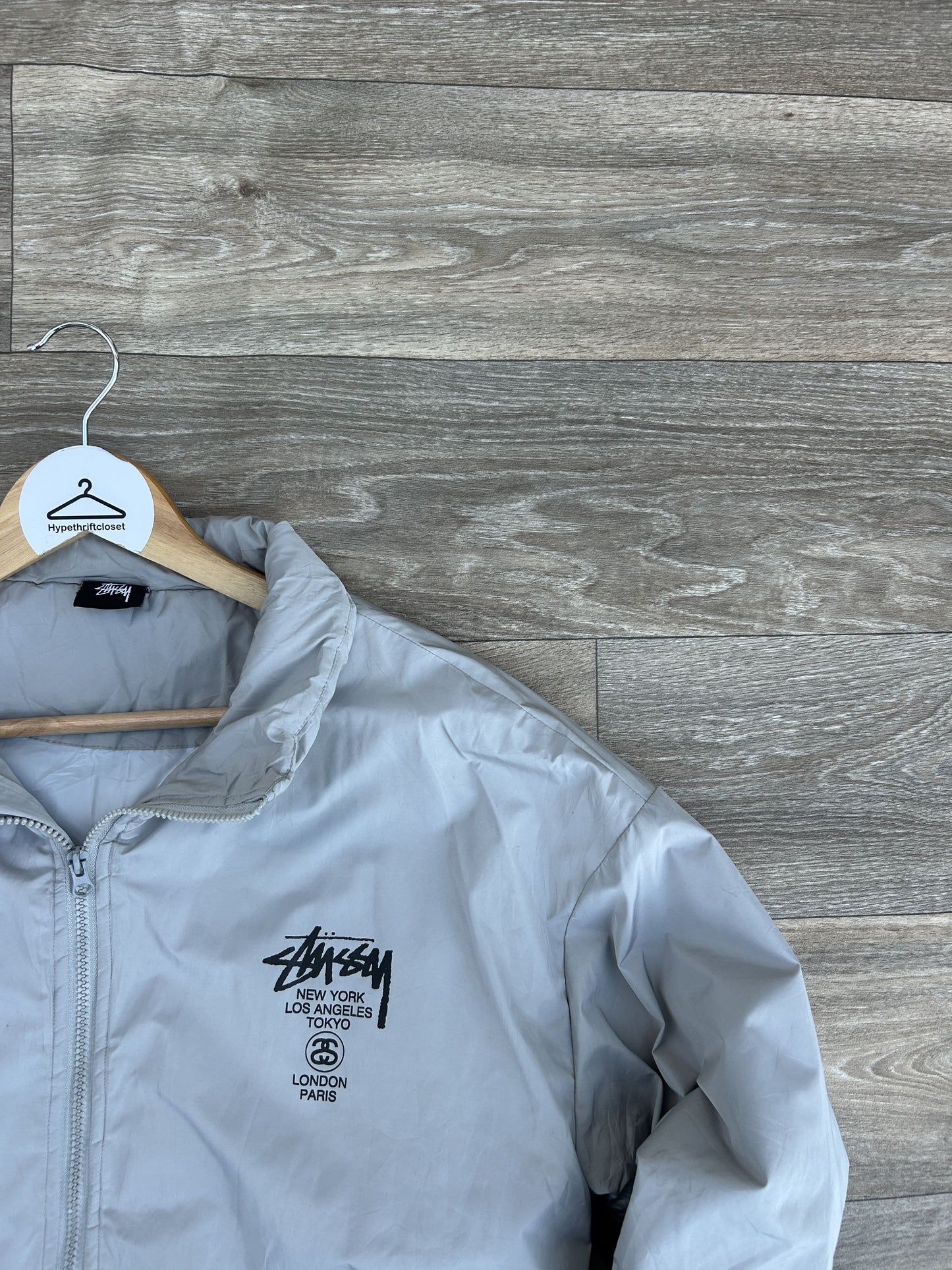 Stussy all cities logo print jacket
