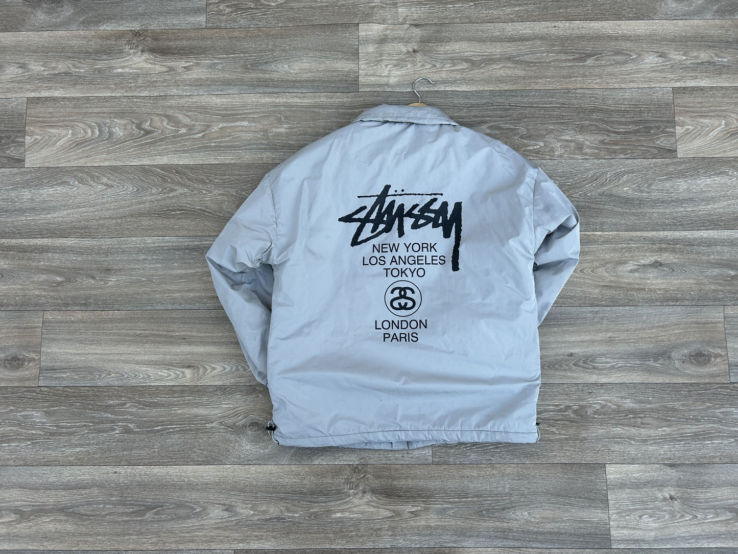 Stussy all cities logo print jacket