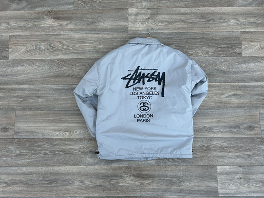 Stussy all cities logo print jacket