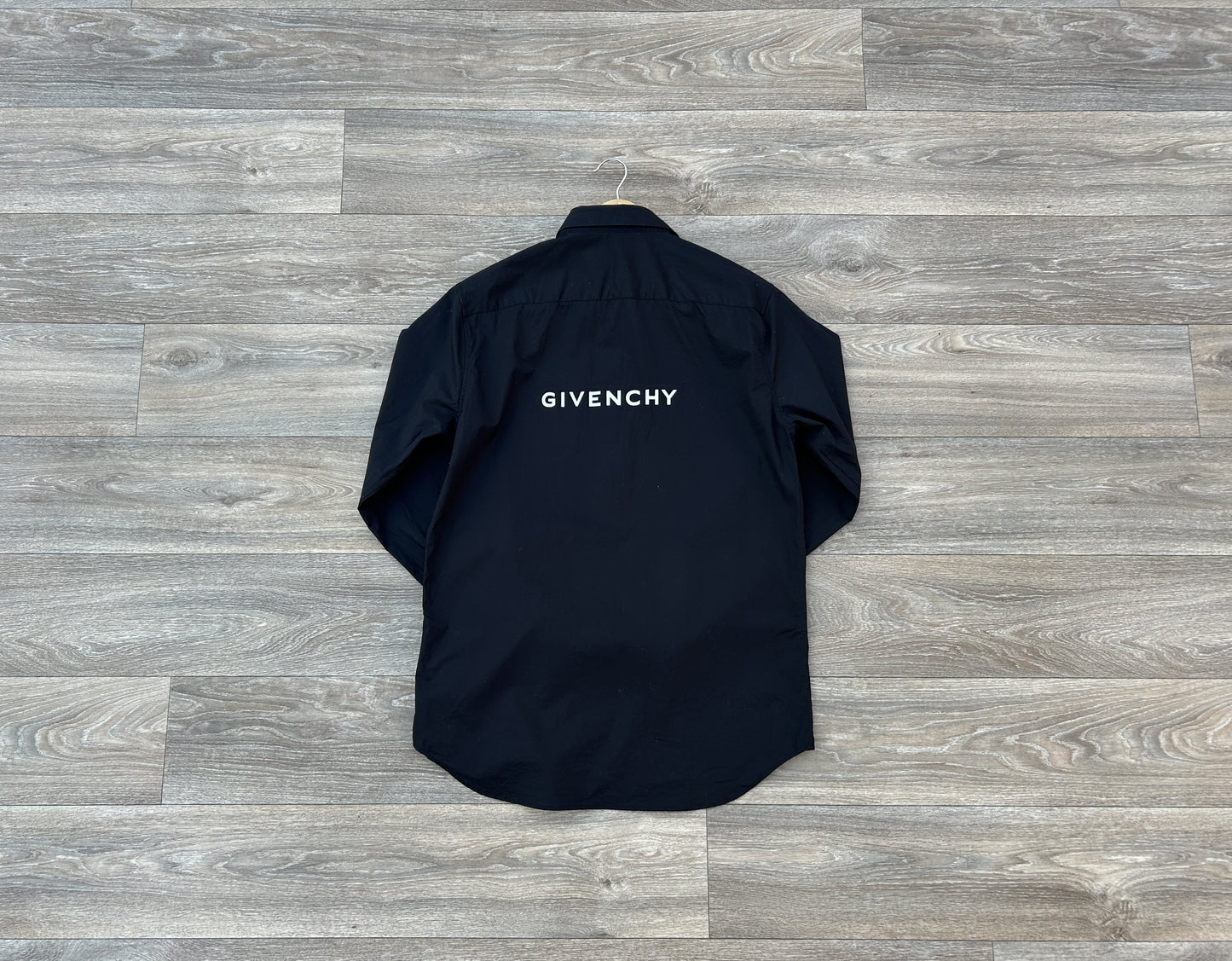 Givenchy logo print button up shirt