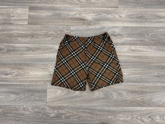 Burberry checkered logo shorts