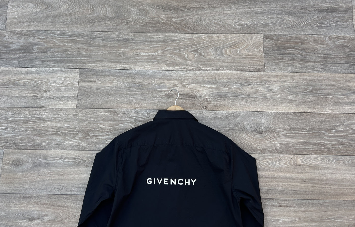Givenchy logo print button up shirt