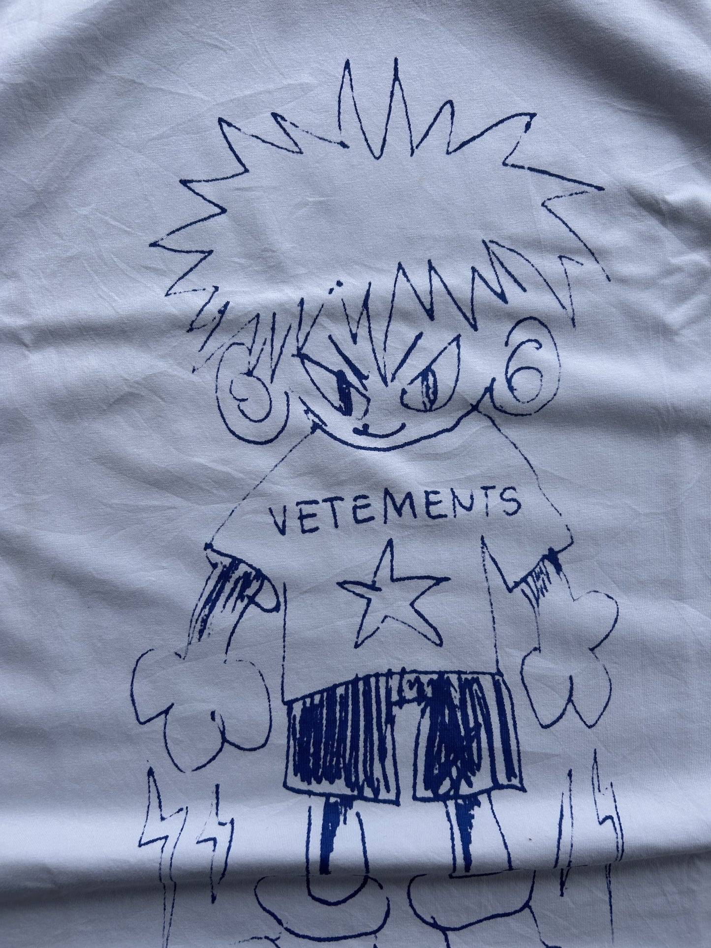 Vetements scribbled cartoon logo tshirt