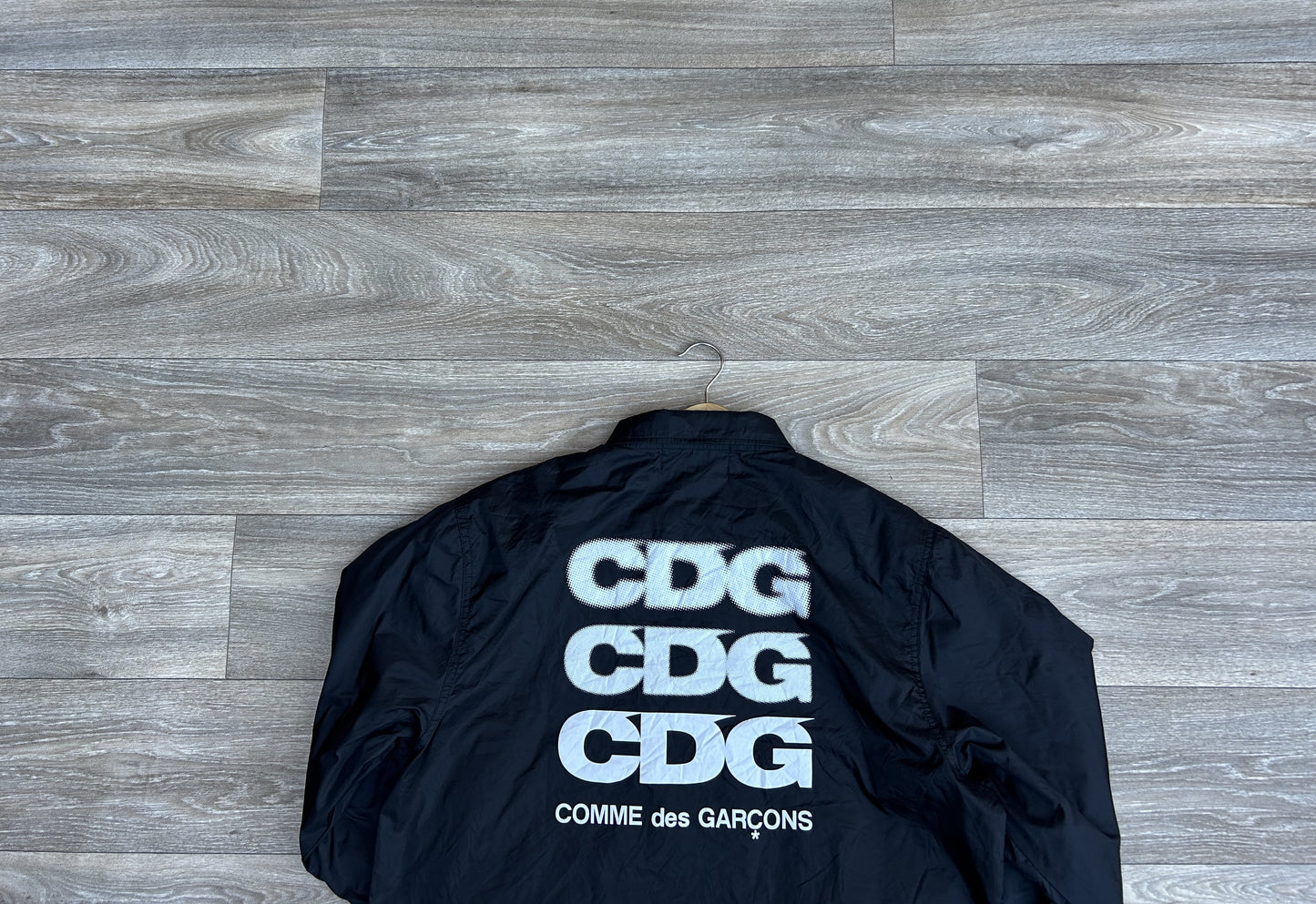 CDG back logo print jacket