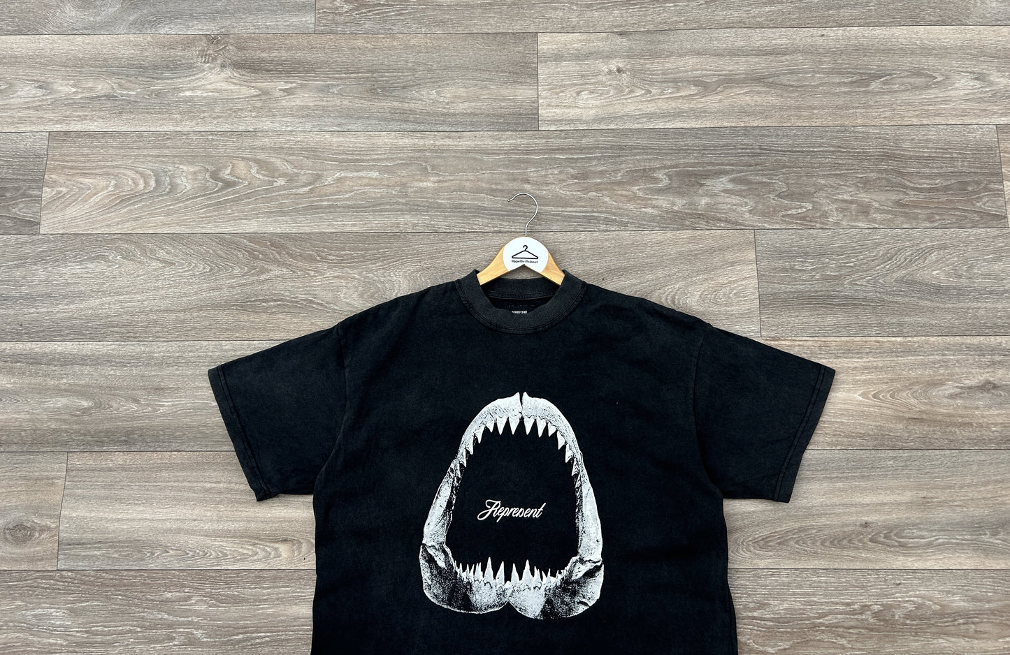 Represent shark logo print tshirt