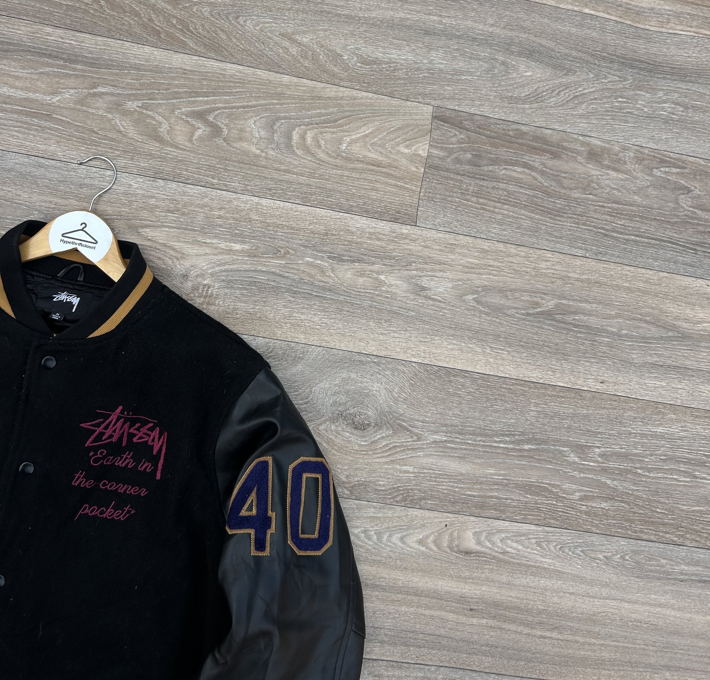 Stussy DSM 40th anniversary varsity jacket