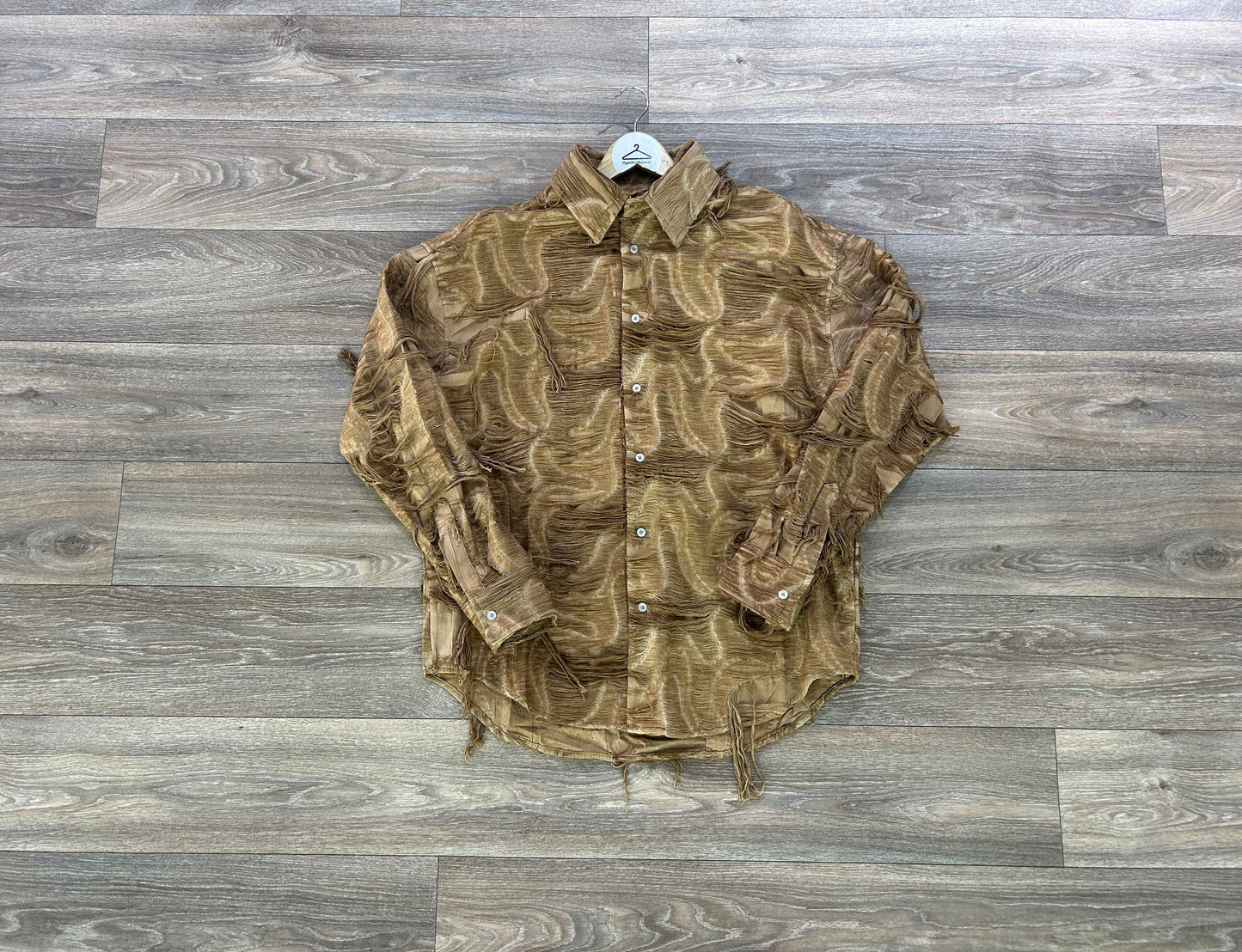 Givenchy distressed button up shirt